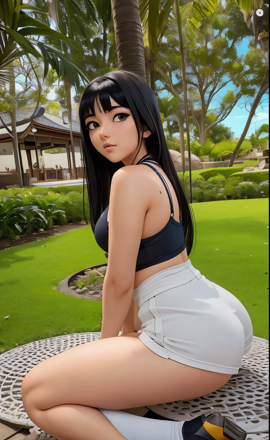 hinata hyuga, extremamente sexy, bunda grande, pernas grossas, extremamente realista, provocante, very beautiful 🫦
