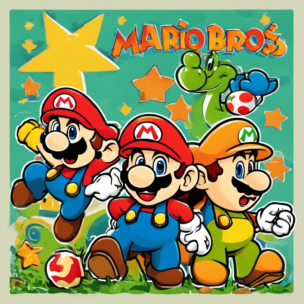 mario bros, postter. game 1980