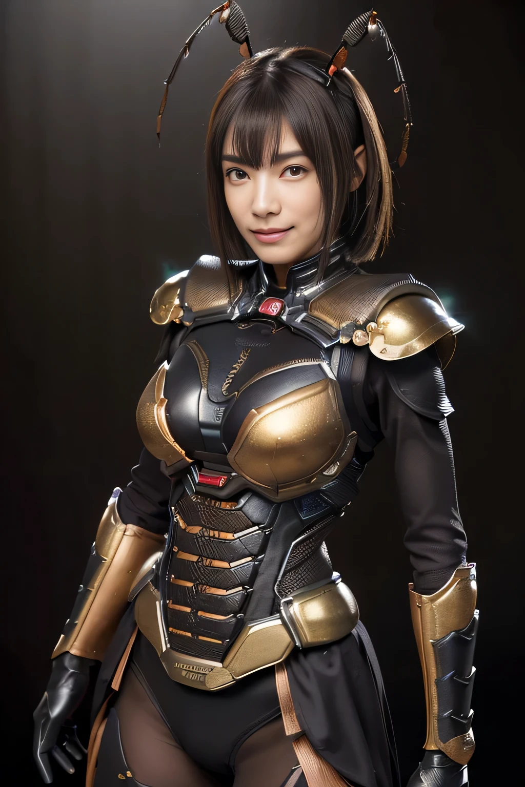 (high resolution,masterpiece,best quality,extremely detailed CG, anime, official art:1.4), realistic, photo, amazing fine details, all intricate, gloss and shiny,awesome many layers, 8k wall paper, 3d, sketch, kawaii, illustration,( solo:1.4), perfect female proportion,villainess, (fusion of dark brown cockroach and lady:1.4), (brown cockroach form lady:1.2), (brown cockroach lady:1.2), (fusion:1.2), (solo:1.4), (evil smile:1.2), muscular, abs, (cockroach brown exoskeleton bio insect suit:1.4), (cockroach brown exoskeleton bio insect armor:1.2), (brown transparency cockroach wing:1.4), (brown cockroach antennae:1.3),
