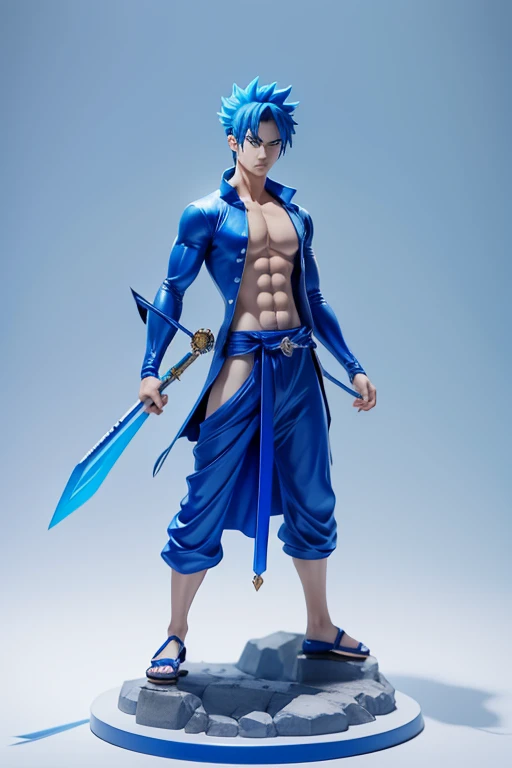 Roronoa Zoro, chibi one piece,Blue Costume、lapis lazuli blue awakening Unleash your true potential,lapis lazuli blue aura,lapis lazuli blue swordRoronoa Zoro, chibi one piece,Blue Costume、lapis lazuli blue awakening Unleash your true potential,lapis lazuli blue aura,lapis lazuli blue Japanese sword