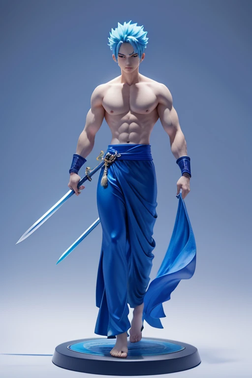 Roronoa Zoro, chibi one piece,Blue Costume、lapis lazuli blue awakening Unleash your true potential,lapis lazuli blue aura,lapis lazuli blue swordRoronoa Zoro, chibi one piece,Blue Costume、lapis lazuli blue awakening Unleash your true potential,lapis lazuli blue aura,lapis lazuli blue Japanese sword