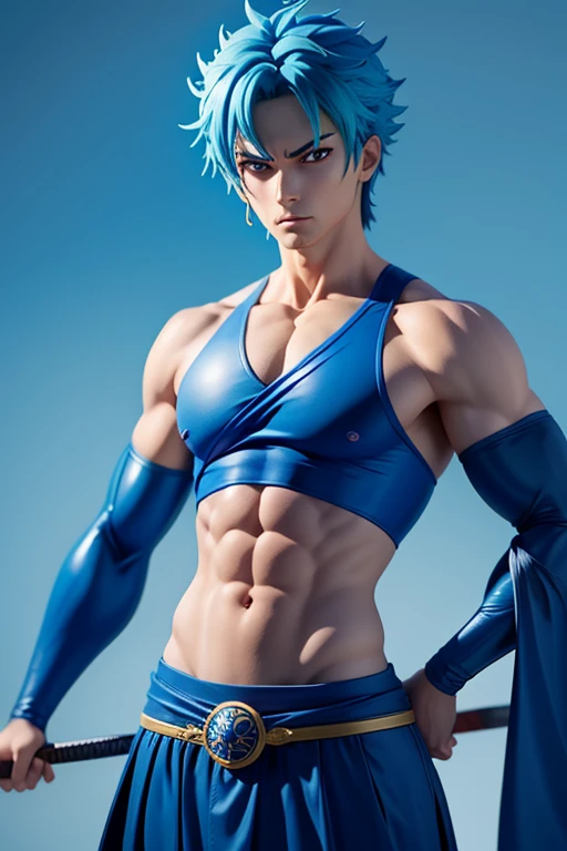 1girl, Kawaki_Uzumaki with a navy blue and white jacket, kawakiblue_jacket, green shirt, gominictattoo on face, sleeveless, piercing on right eyebrow, grey eyes, black_kawaki_hair and yellow_side_hair, karma_tattoo marking on his hand, looking at viewer, sitting, skindentation, smile, solo . (masterpiece:1.4),(best quality:1.4),(shiny skin),realistic, detailed eyes, <lora:kawakiv2:0.8>, dynamic pose, body focus, cowboy shot (((masterpiece))), (((best quality))), illustration, artstation, rim light, Alembert Oclusion, SSAO, Bokeh, Cinematic, Golden Hour, Depth of Field, DOF, Vignette, Anti-Aliasing <lora:sakimichanStyle_v15:0.8>, art by sakimichan , (sakimi-style:0.8), (nixeu_soft:0.2)