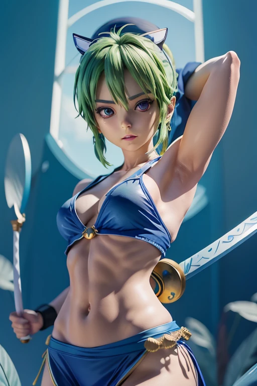 Roronoa Zoro, chibi one piece,Blue Costume、lapis lazuli blue awakening Unleash your true potential,lapis lazuli blue aura,lapis lazuli blue swordRoronoa Zoro, chibi one piece,Blue Costume、lapis lazuli blue awakening Unleash your true potential,lapis lazuli blue aura,lapis lazuli blue Japanese sword