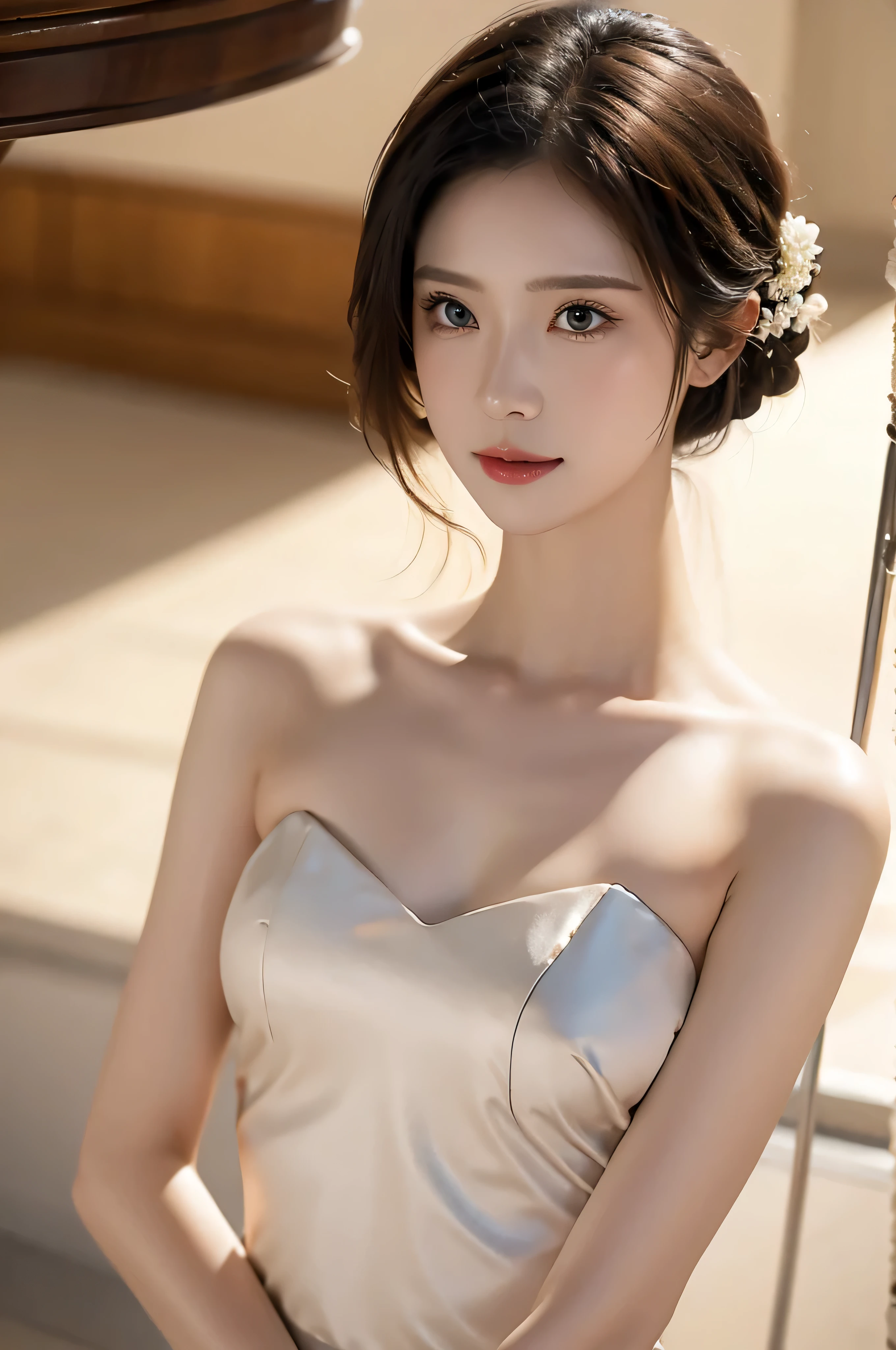 fair, masterpiece, best quality, extremely detailed face,1 girl, alone,sleeveless