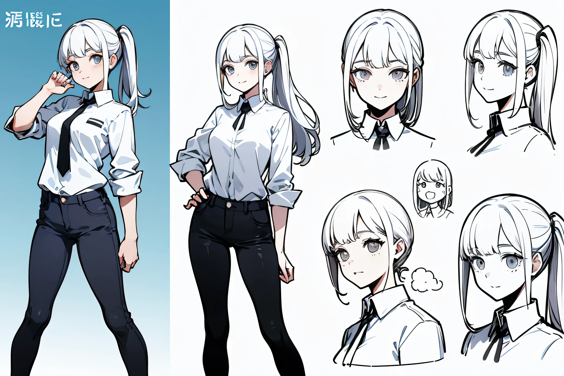 Female original character reference sheet adoptable,