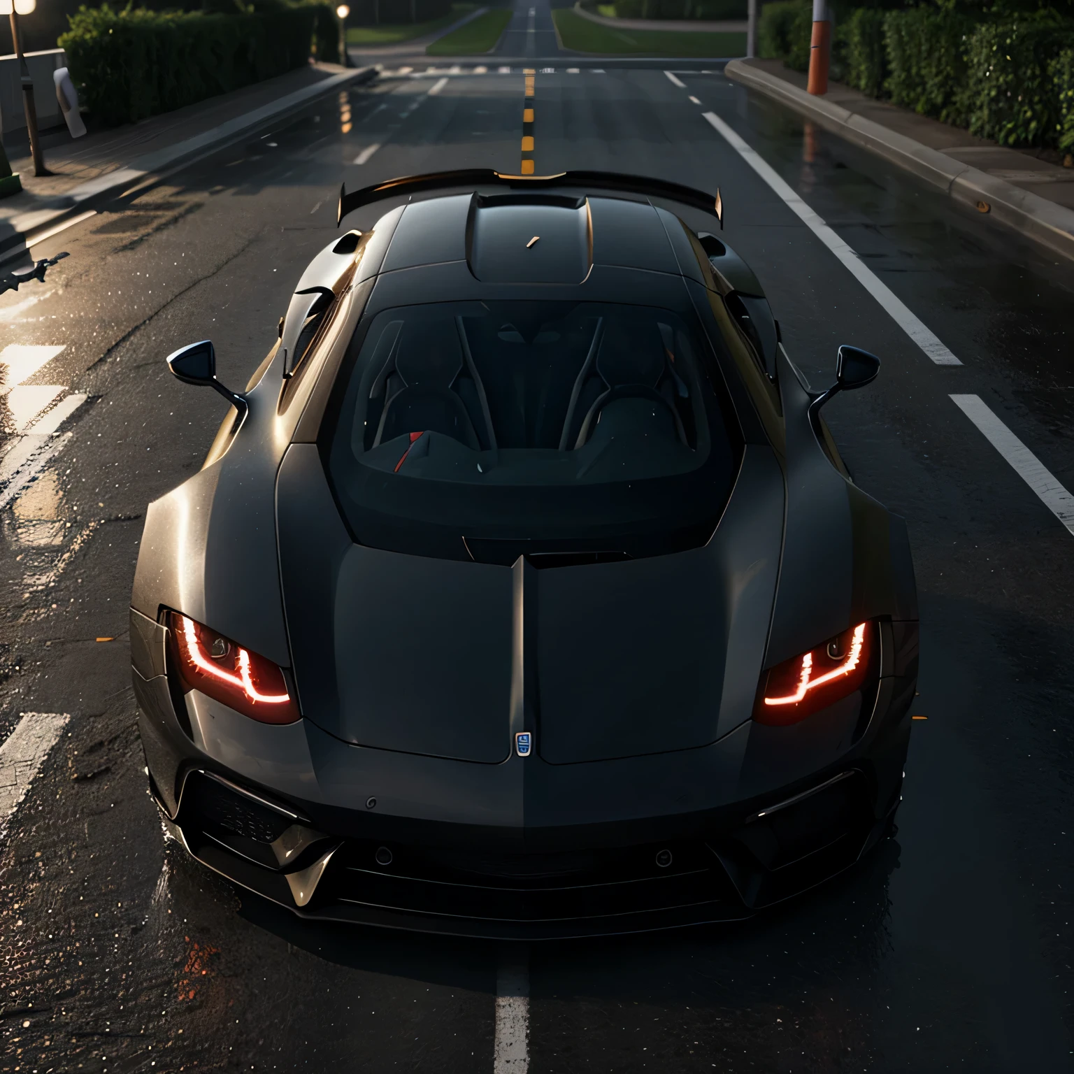 Hyper cars, wet, realistic
