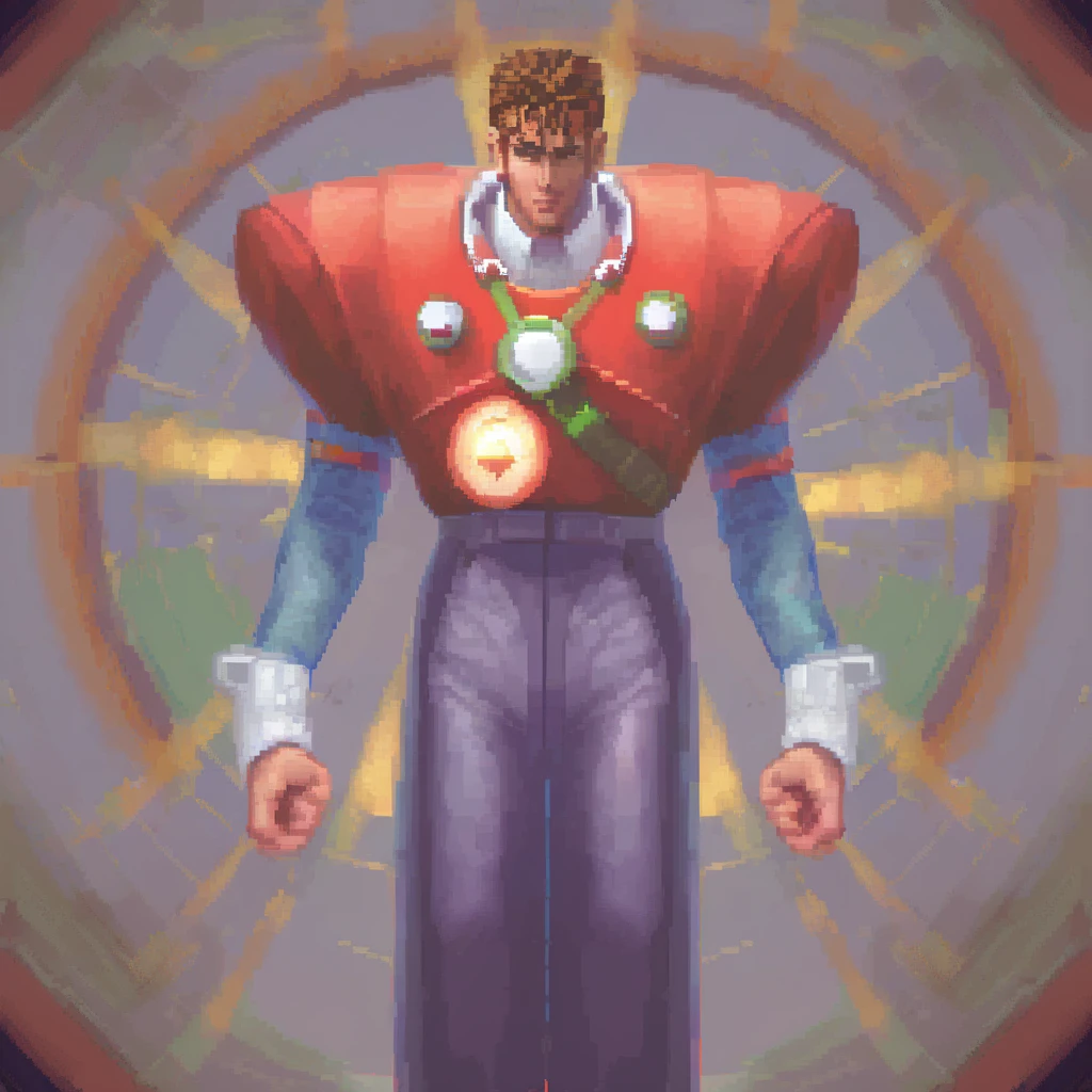 snes style, retro game cover art, full body portrait, symmetrical shoulders, symmetrical face, beautiful, elegant, volumetric lighting, subsurface scattering, ray tracing, vivid colors, trending on artstation, by jordan grimmer, art greg rutkowski