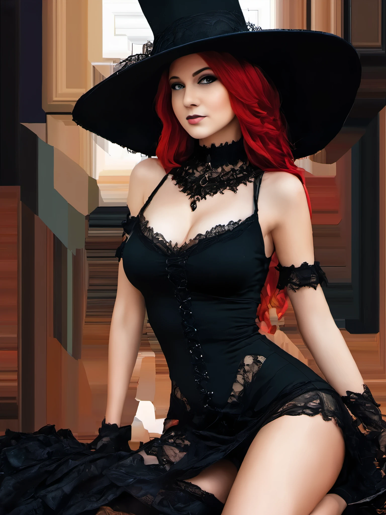 (masterpiece, best quality:1.2), 1girl, solo, Shana in a naked, breast, g-string, ((naked)),(sitting wide open legs, very horny), (very sexy pose), sexy cleavage, tanned skin, red hat , photo inspired by Chica Macnab, tumblr, gothic art, fashionable dark witch, ((naked)), very sexy, (sitting wide open legs, very horny), (very sexy pose, very horny),  ((naked)), tanned skin