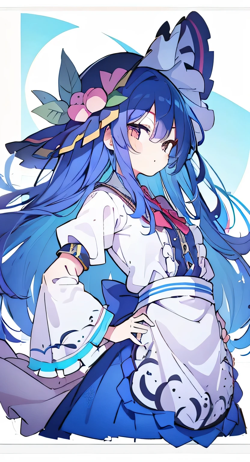 (masterpiece),best quality, expressive eyes, perfect face, 1girl,
Put your hands on your waist,fair, Gorgeous,Japanese cartoons,girl,lola,Hina Angel, blue hair, blue haired, floating clothes,Grab your waist, Grab your waist, hands on hips , hands on hips,sit, sit on ground, Legs on the ground, flat chest