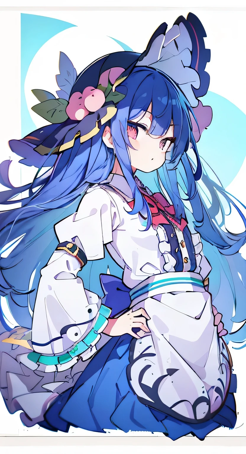 (masterpiece),best quality, expressive eyes, perfect face, 1girl,
Put your hands on your waist,fair, Gorgeous,Japanese cartoons,girl,lola,Hina Angel, blue hair, blue haired, floating clothes,Grab your waist, Grab your waist, hands on hips , hands on hips,sit, sit on ground, Legs on the ground, flat chest