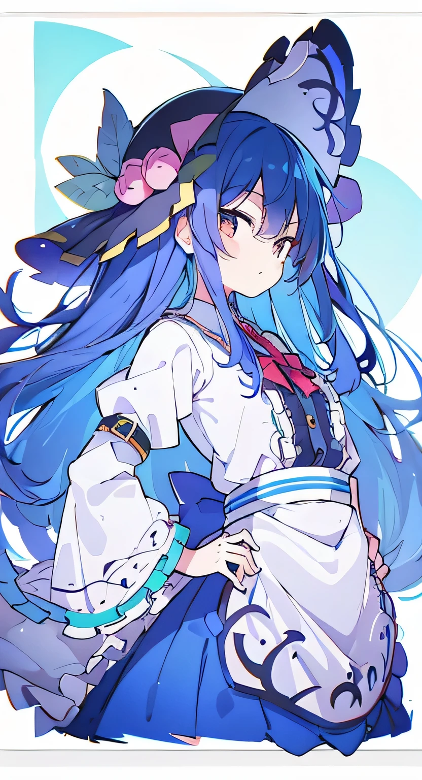 (masterpiece),best quality, expressive eyes, perfect face, 1girl,
Put your hands on your waist,fair, Gorgeous,Japanese cartoons,girl,lola,Hina Angel, blue hair, blue haired, floating clothes,Grab your waist, Grab your waist, hands on hips , hands on hips,sit, sit on ground, Legs on the ground, flat chest