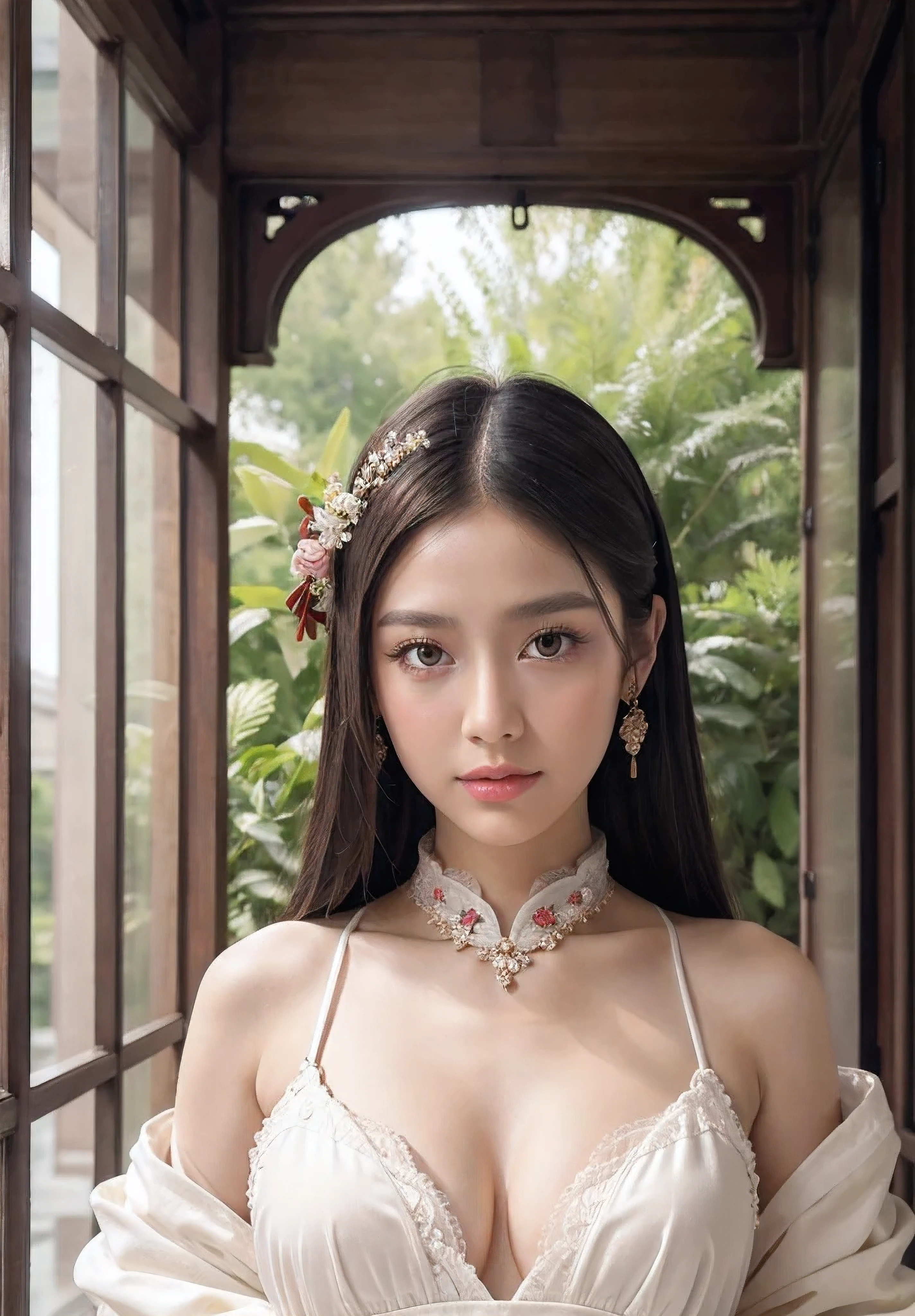 1girl, ((very transparent Hanfu qipao)), (elegant), ((focuss closeup face)), pretty young (Russian) (Asian) (masterpiece), top Chinese model, (aphrodite goddess), (beauty breast), very best quality detailed face:1.5, privium room, (8k HD graphic, (soft and chill light), best quality detailed ultra highres:1.2 dynamic lighting, artstation, winner photography, volumemetricslighting),