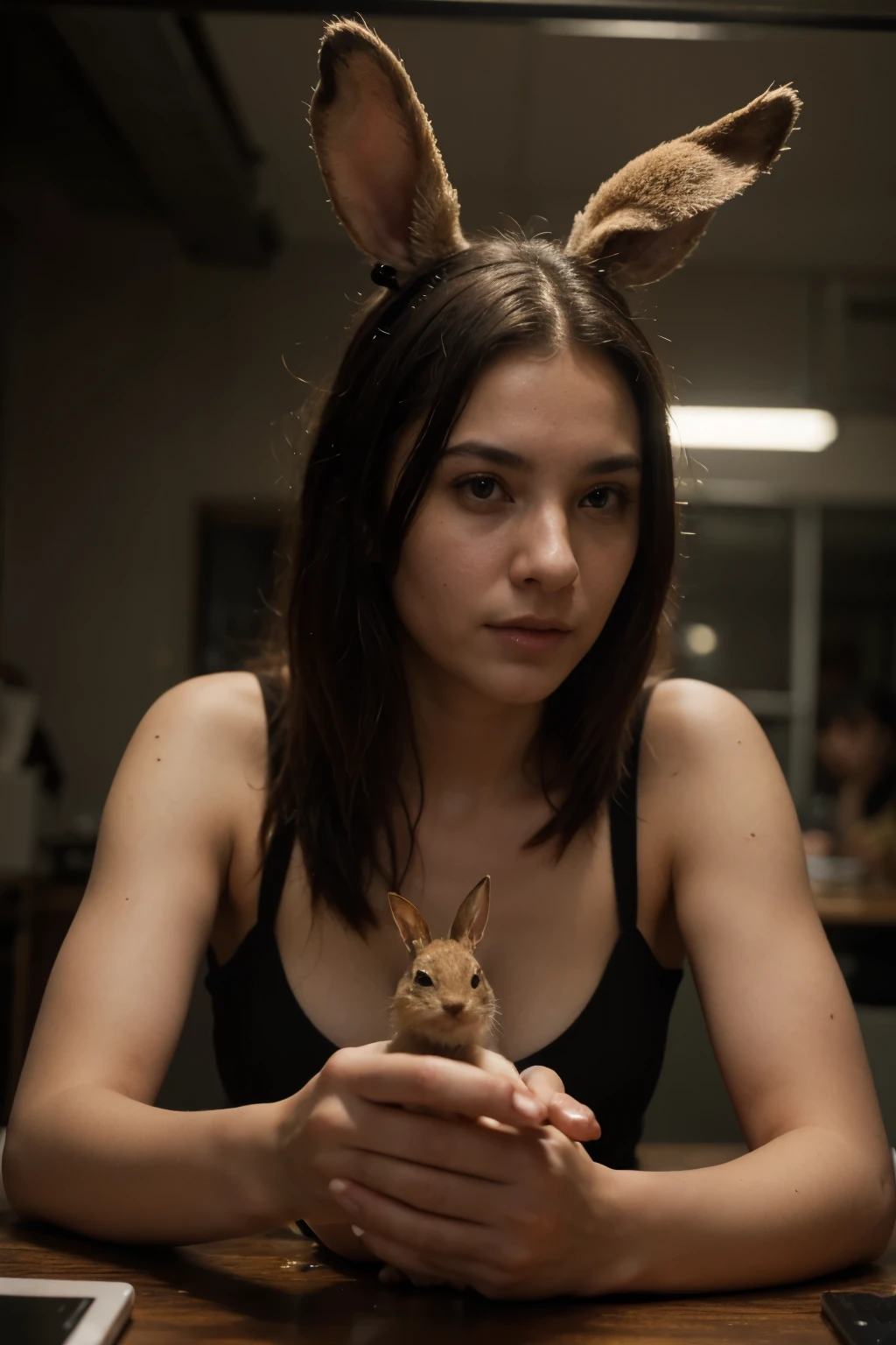((Mejor calidad)), ((obra maestra)), (detallado), cara perfecta
conejo cyberpunk