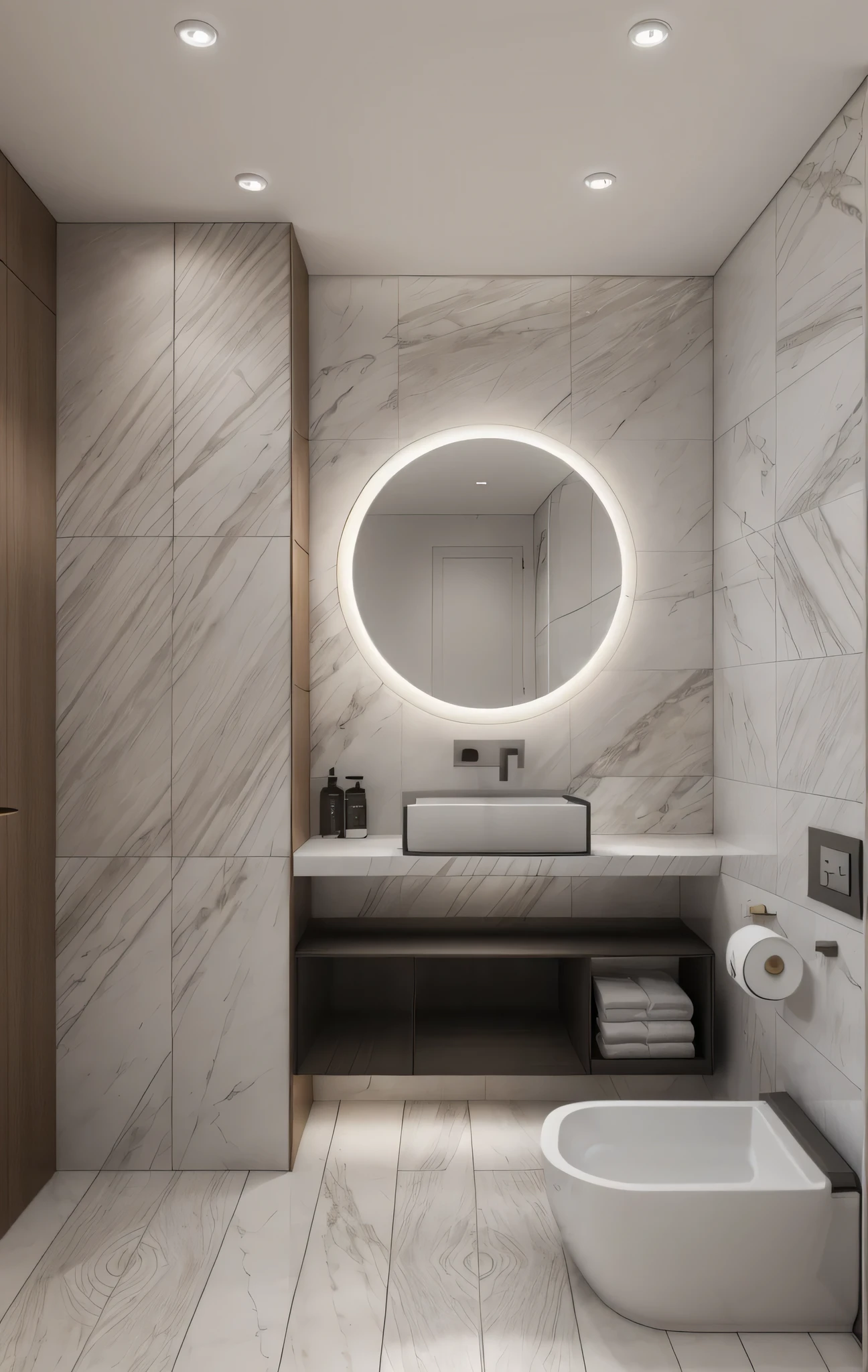 1bathroom, 8k render vray, morden, marble floor:1.3