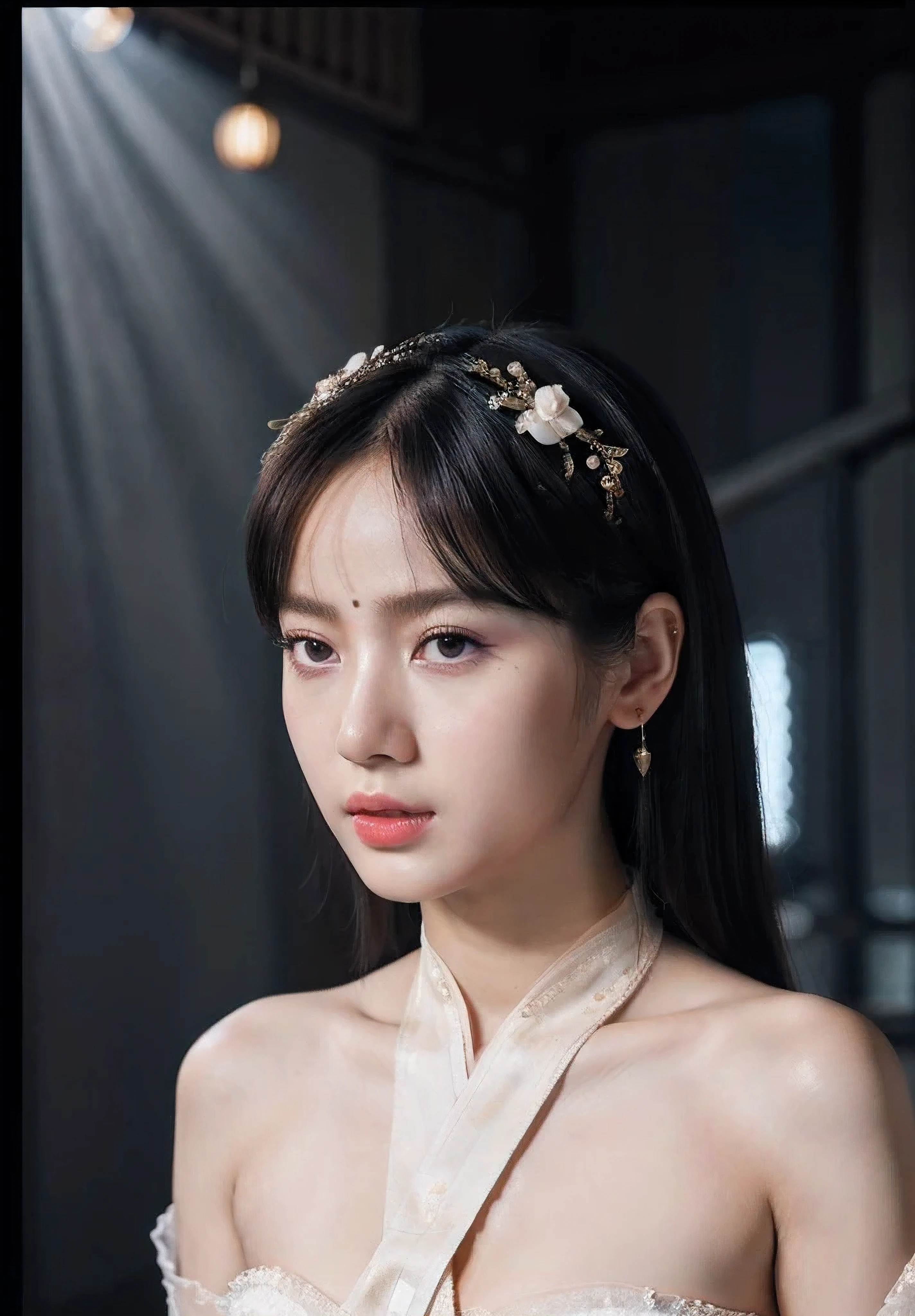 1girl, ((very transparent Hanfu qipao)), (elegant), ((focuss closeup face)), pretty young (Russian) (Asian) (masterpiece), top Chinese model, (aphrodite goddess), (beauty breast), very best quality detailed face:1.5, privium room, (8k HD graphic, (soft and chill light), best quality detailed ultra highres:1.2 dynamic lighting, artstation, winner photography, volumemetricslighting),full body,