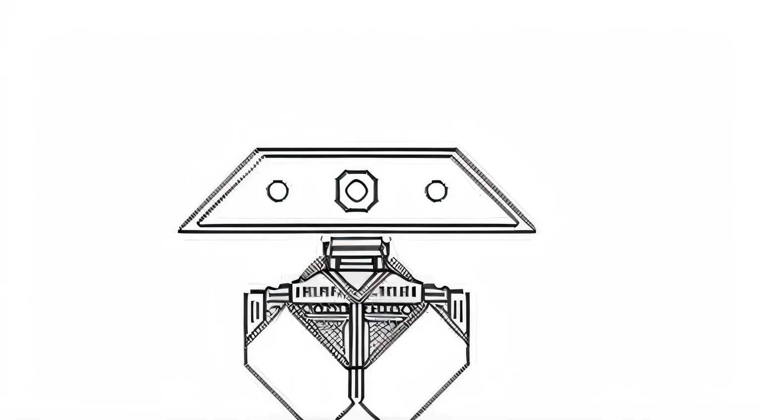 Make a robot with a realistic trapezoidal head.