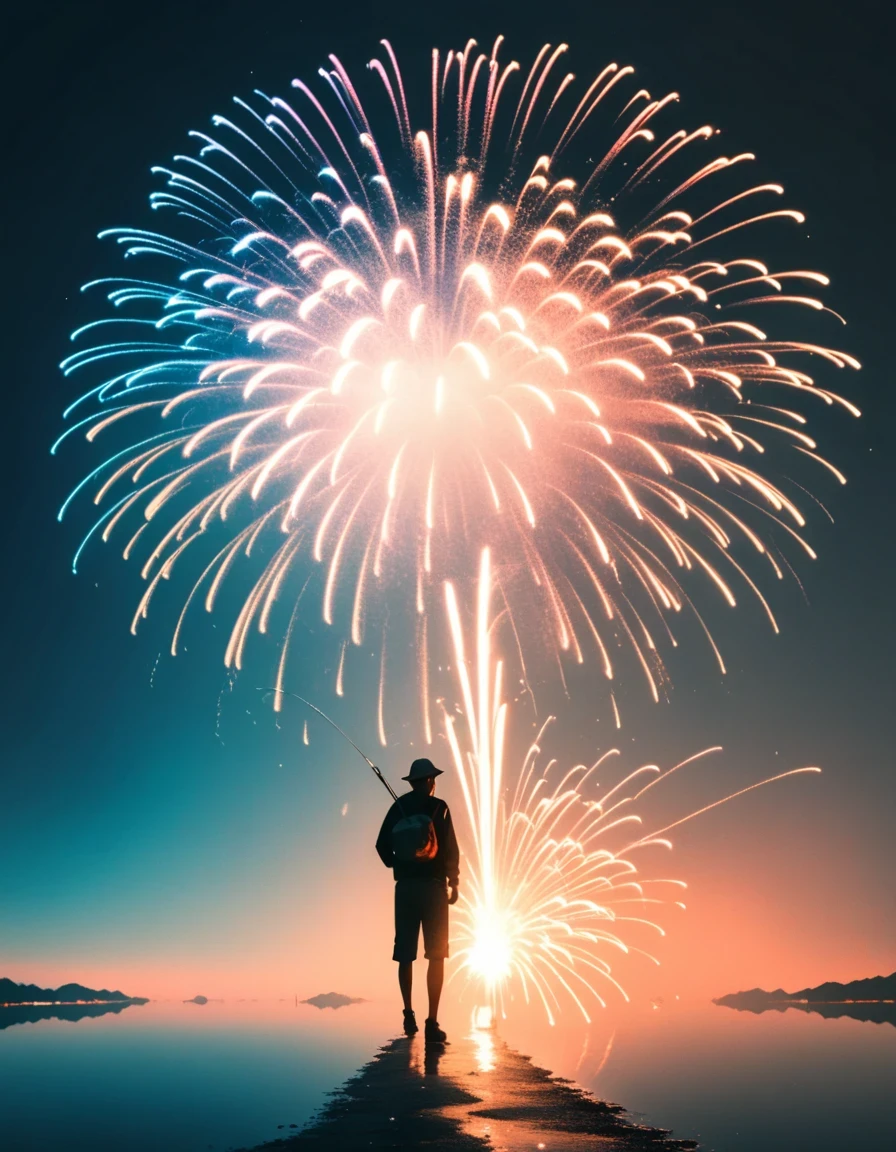 Beautiful dancer&#39;s slender shadow on the ground，double exposure，Human fireworks，fisherman，collar