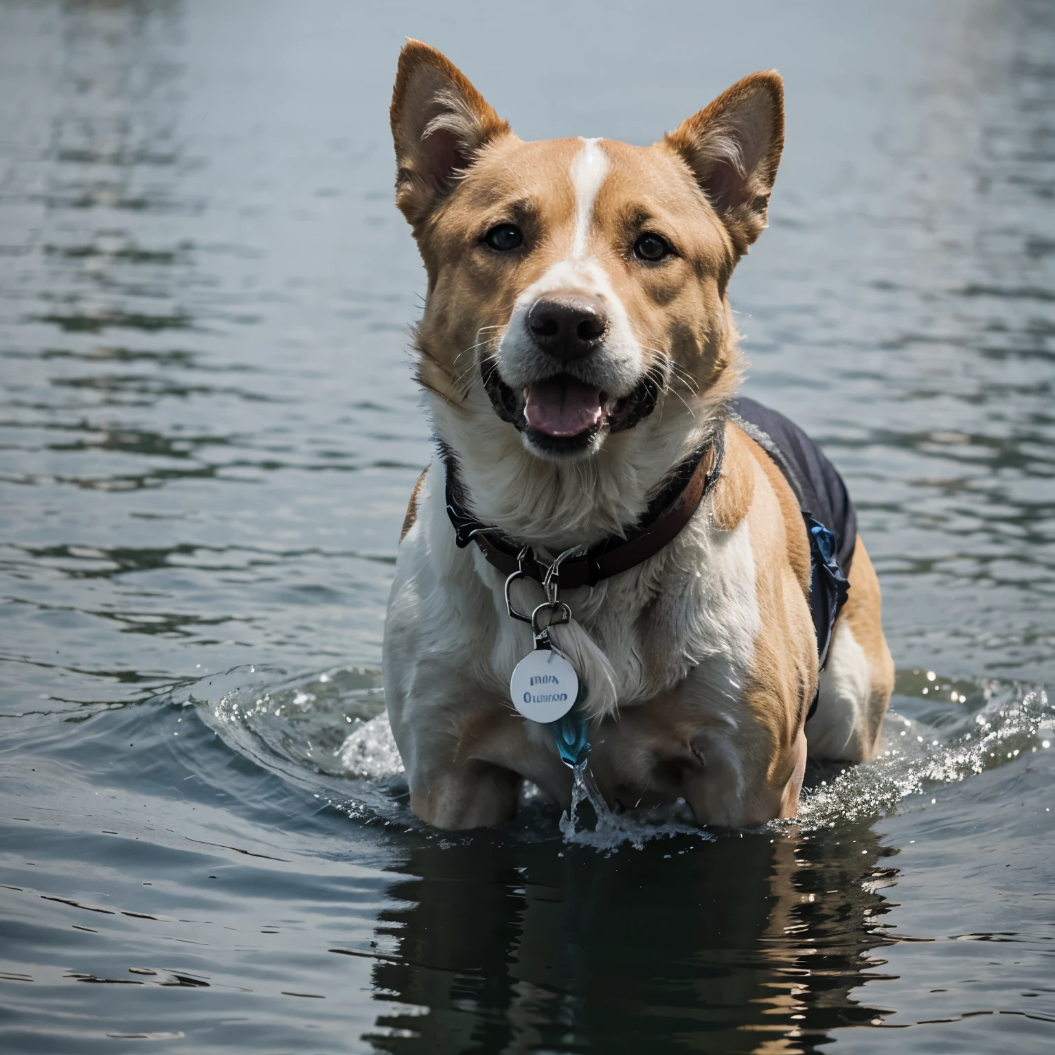 Perrito bajo el agua