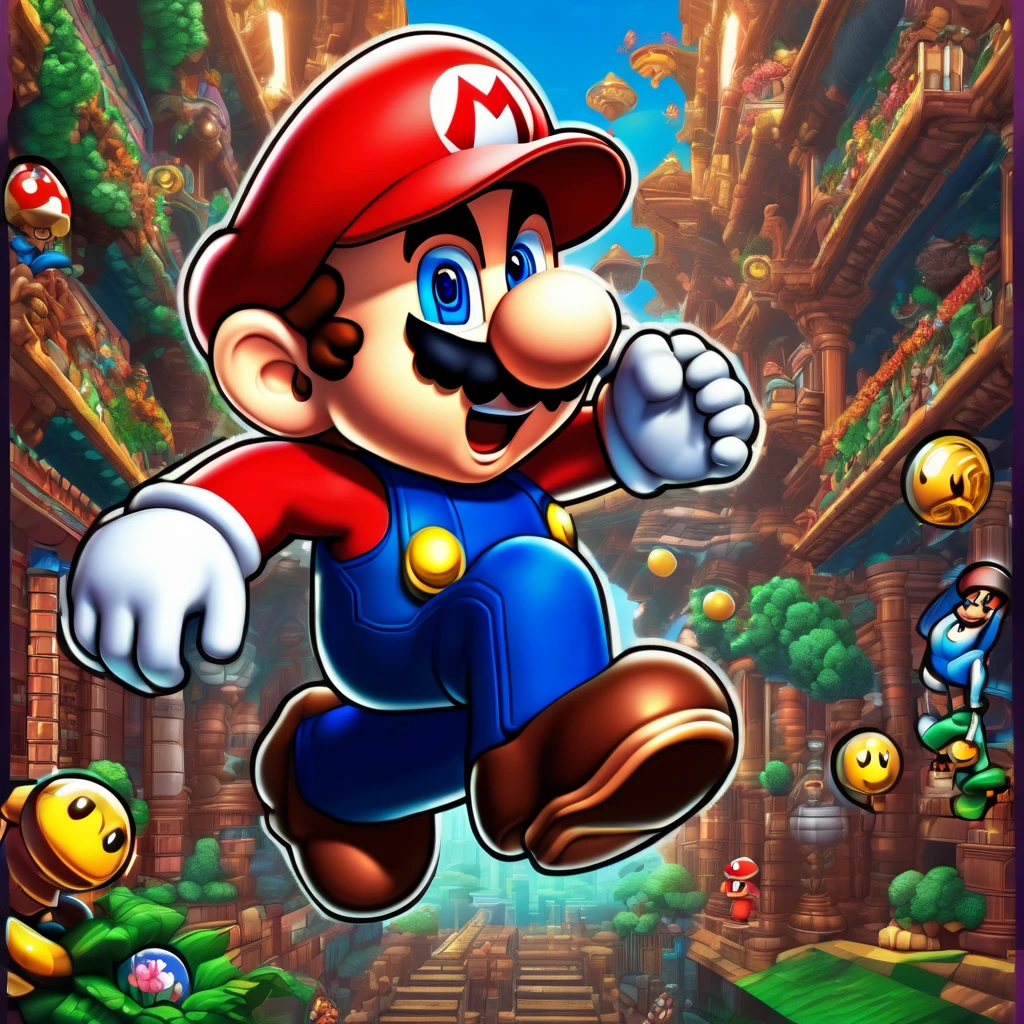 (super mario,rockman,mega man,retro game:1.1),(platform game:1.1),pixel art,old school graphics,(best quality,4k,8k,highres,masterpiece:1.2),vibrant colors,classic 8-bit sound effects,action-packed,exciting gameplay,adventurous levels,detailed backgrounds,playable characters,power-ups,enemies,tricky obstacles,adrenaline rush,jumping and running,iconic characters,collecting coins,bonus stages,multiplayer mode,fast-paced,retro gaming nostalgia