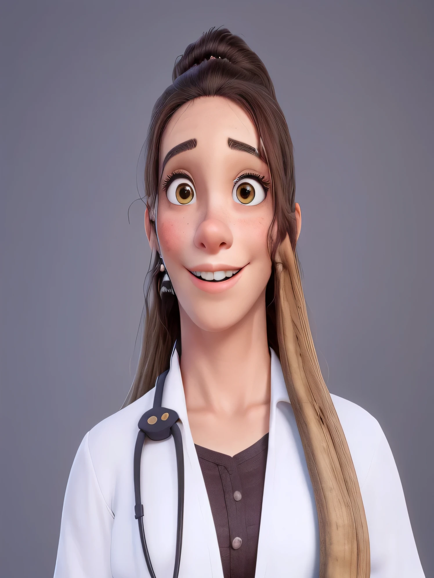 Beleza, estilo disney, mulher, ((tronco))