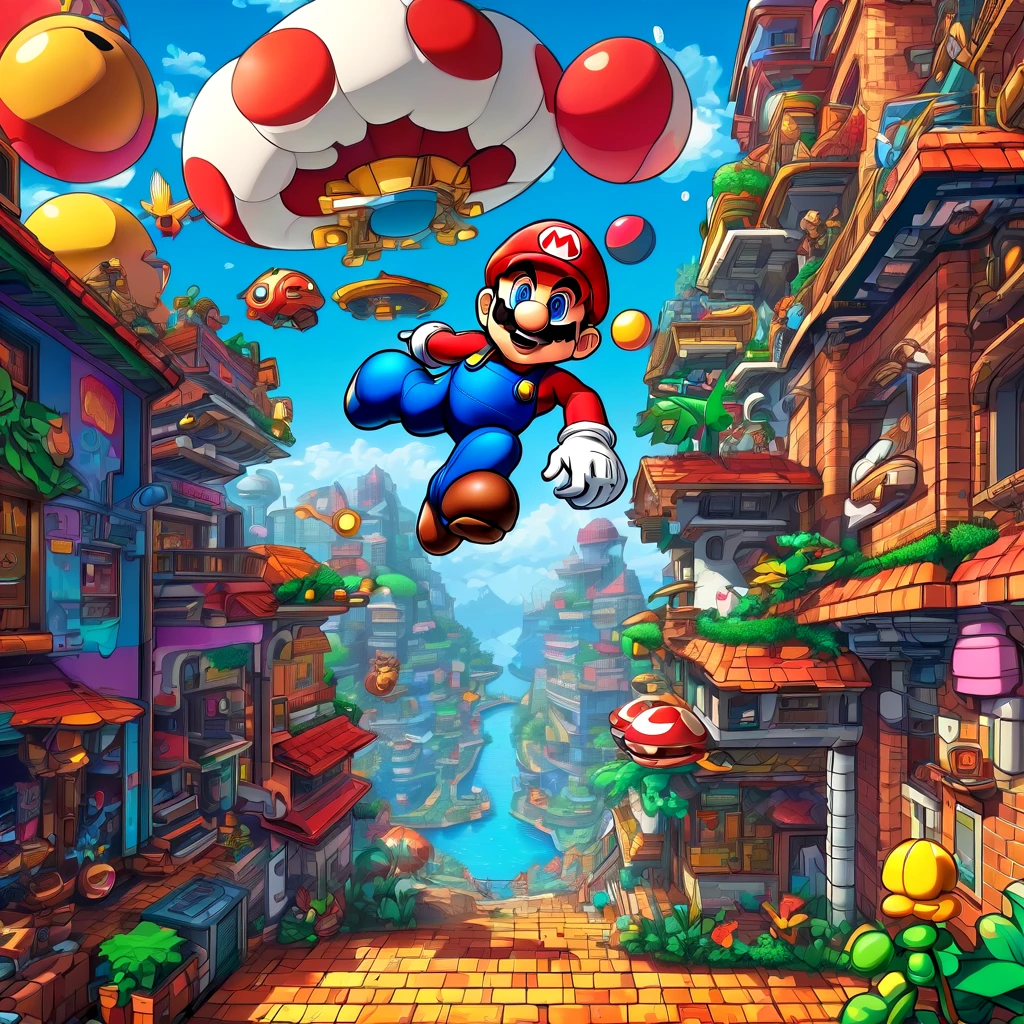 (super mario,rockman,mega man,retro game:1.1),(platform game:1.1),pixel art,old school graphics,(best quality,4k,8k,highres,masterpiece:1.2),vibrant colors,classic 8-bit sound effects,action-packed,exciting gameplay,adventurous levels,detailed backgrounds,playable characters,power-ups,enemies,tricky obstacles,adrenaline rush,jumping and running,iconic characters,collecting coins,bonus stages,multiplayer mode,fast-paced,retro gaming nostalgia