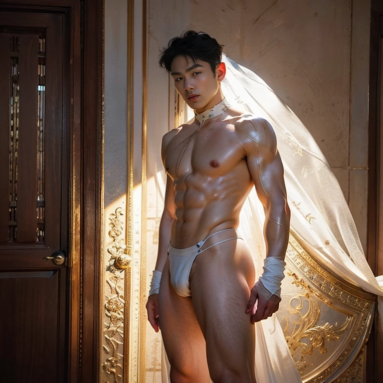 (masutepiece,High resolution,ultra - detailed:1.0),1(Boy ),Perfect male body,Look at the camera,Delicate eyes and delicate face,extremely details CG,Unity 8k壁纸,intricate-detail,solo person,Detailed face, (Futuristic skin-perfect white thong ), Best Quality, hands visible, (White Gloves), Beautiful and delicate blue short hair:1.5 , full length shot(fls) , big thighs , big fat hips , insane details, hyper details , photorealistic , only male , handsome boy , fat buttock , puffy nipples , 16k resolution , ultra-high clarity , hyperrealism, uhd,. K-pop idol , whore , slutty whore , swollen nipples , defeat , grins ,thick thighs, thick fat booty. Fat buttocks , male , gluteal fold , buttocks lift , (bare thighs ) , (bare chest )