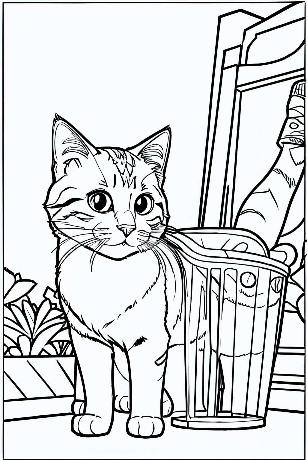 COLORING PAGES ABOUT CATS