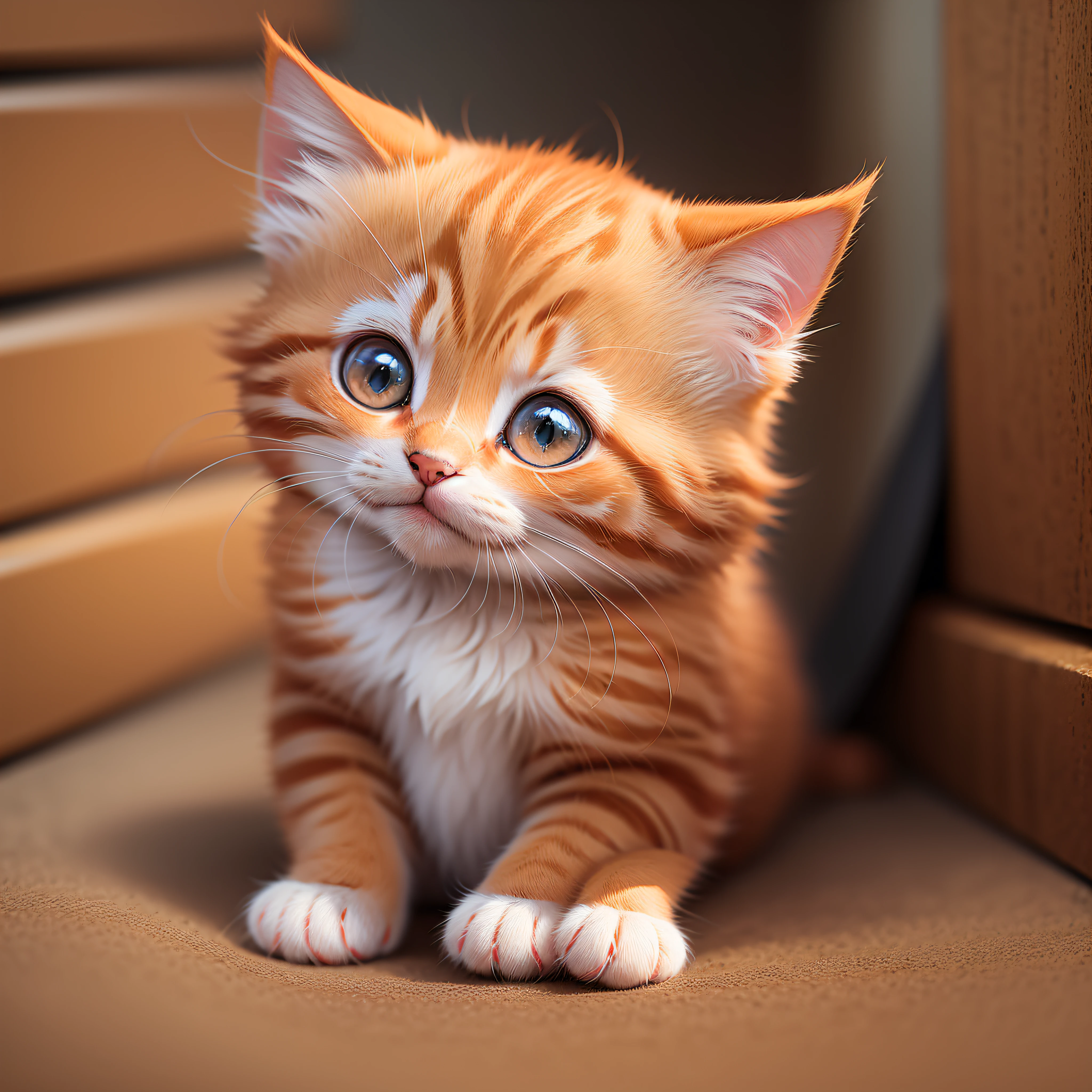 um lindo gatinho laranja, apenas 1 --auto --s2