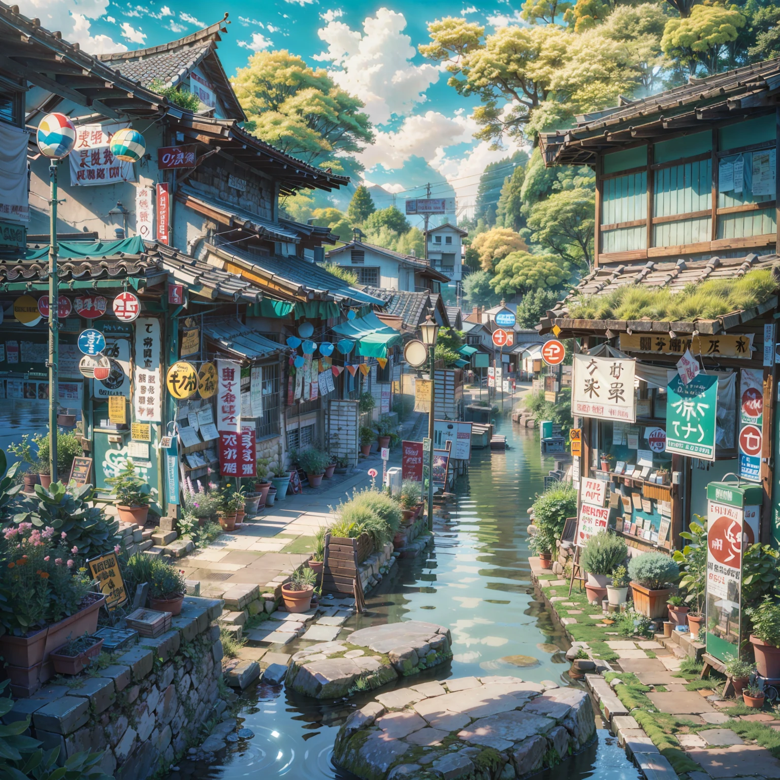 river, deep water, flowing water, bright blue