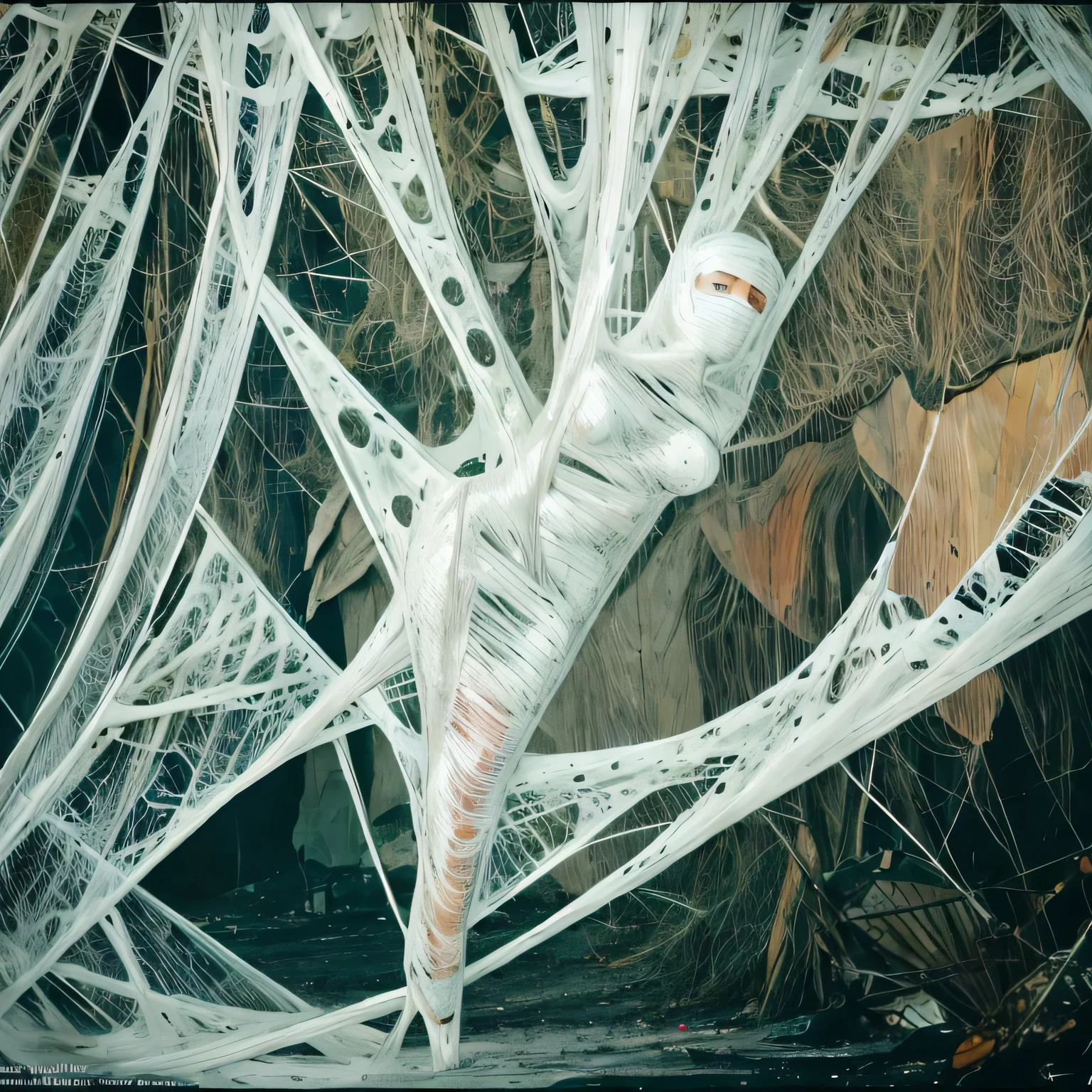 a girl trapped in the spider's web
