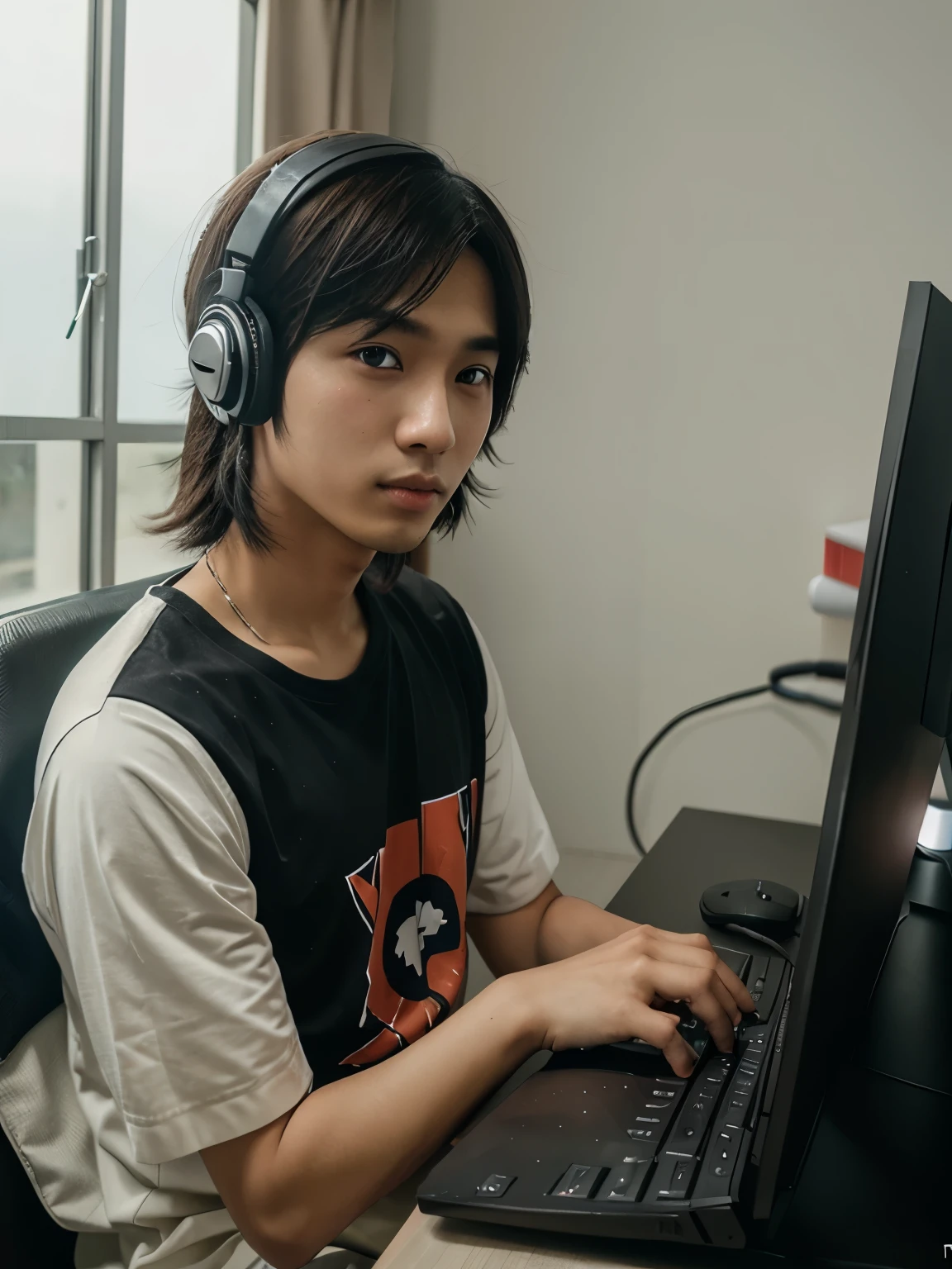 Poto profil anime gamer introvert, kurang pertemanan, suka bayangan, solo player, simpel