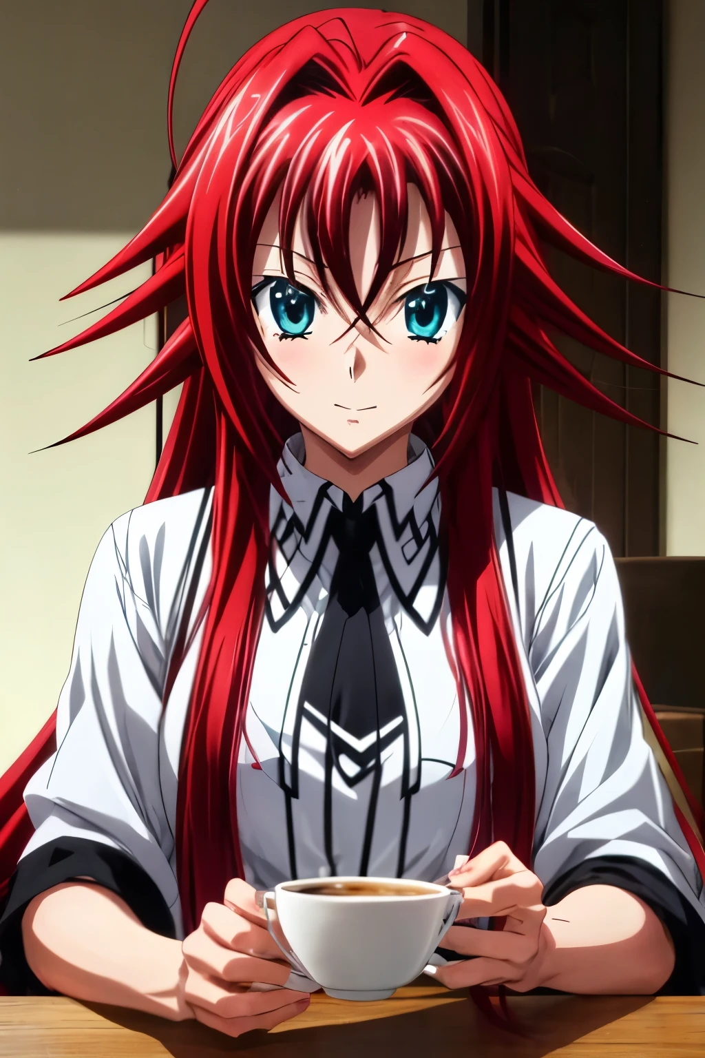 Rias Gremory, 14 year old girl, cabello negro, ojos cafes,