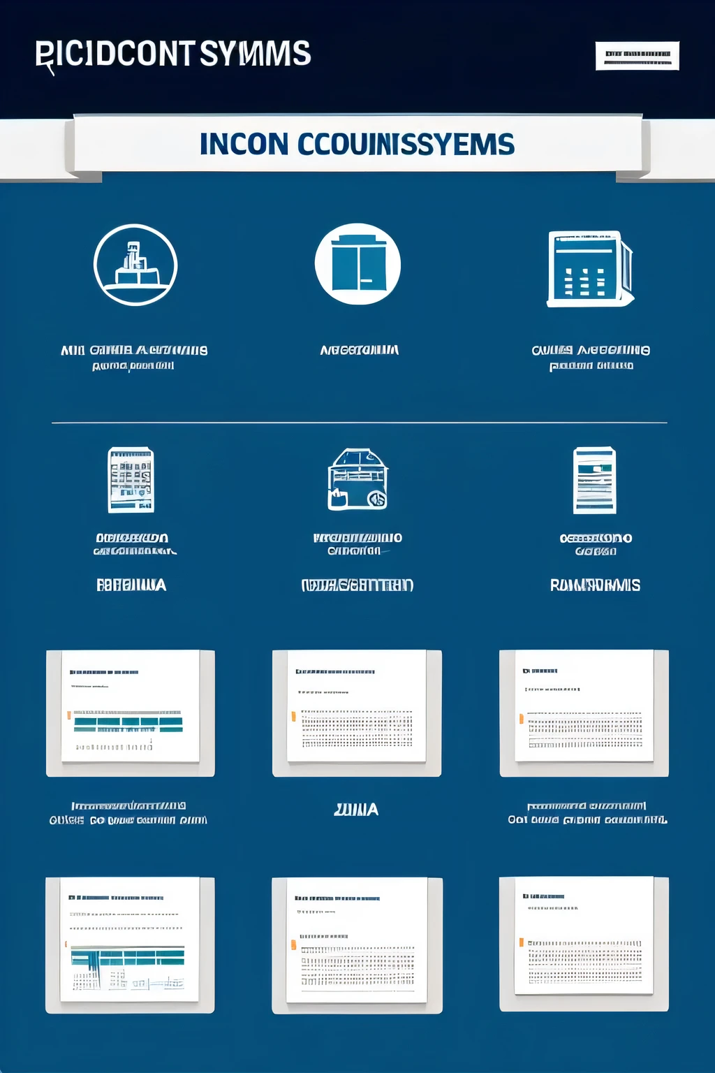 Infographic with the main accounting systems in Peru, clear and precise