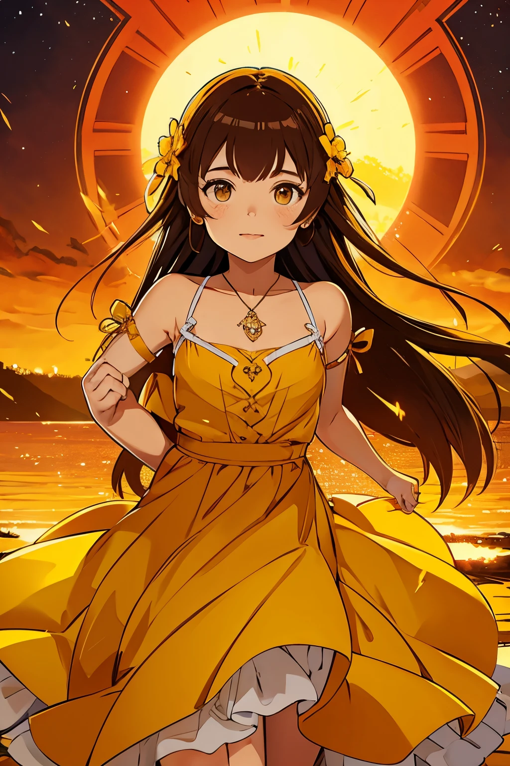 Por do Sol amarelo e amor