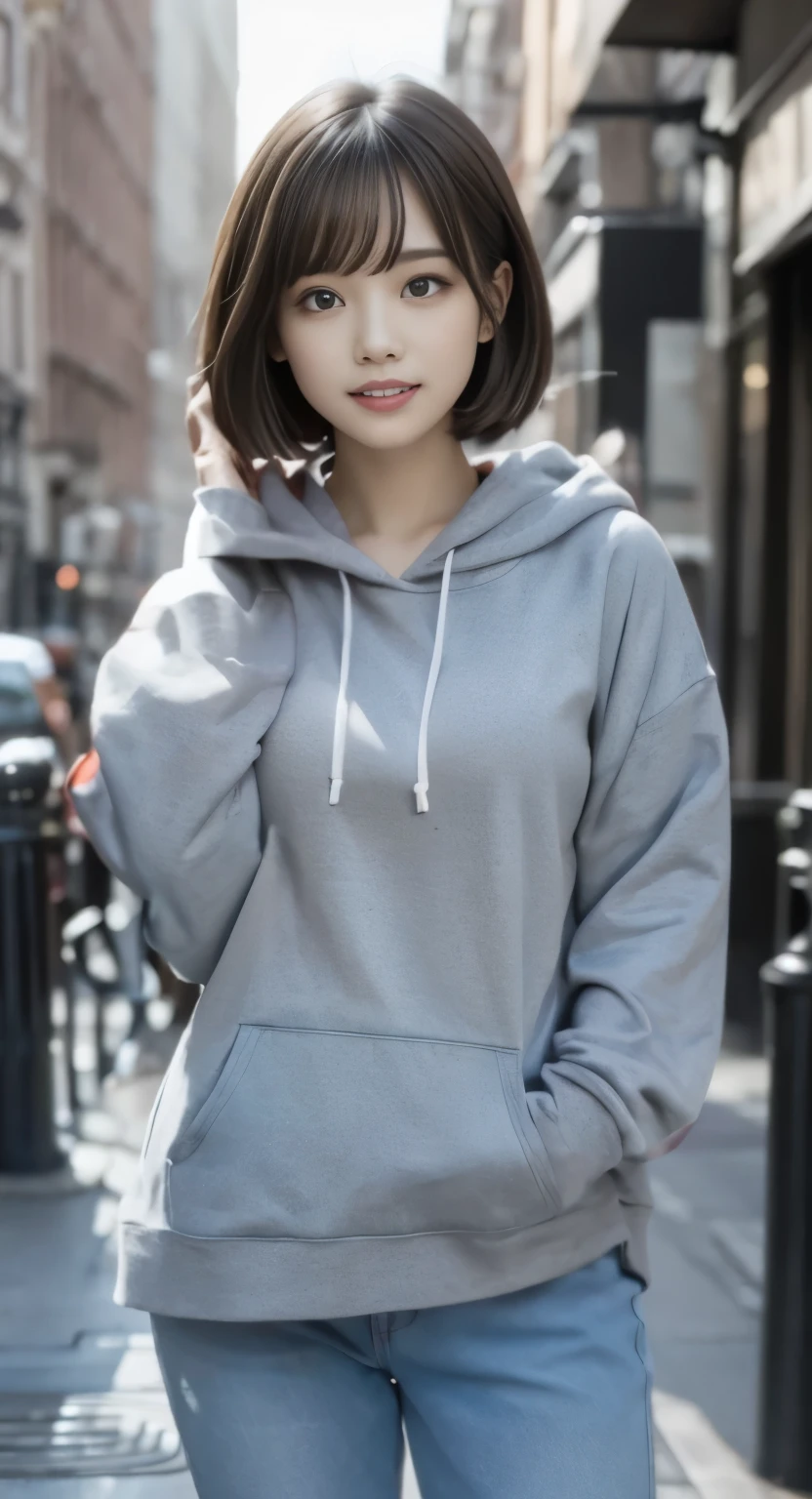 gray hoodie