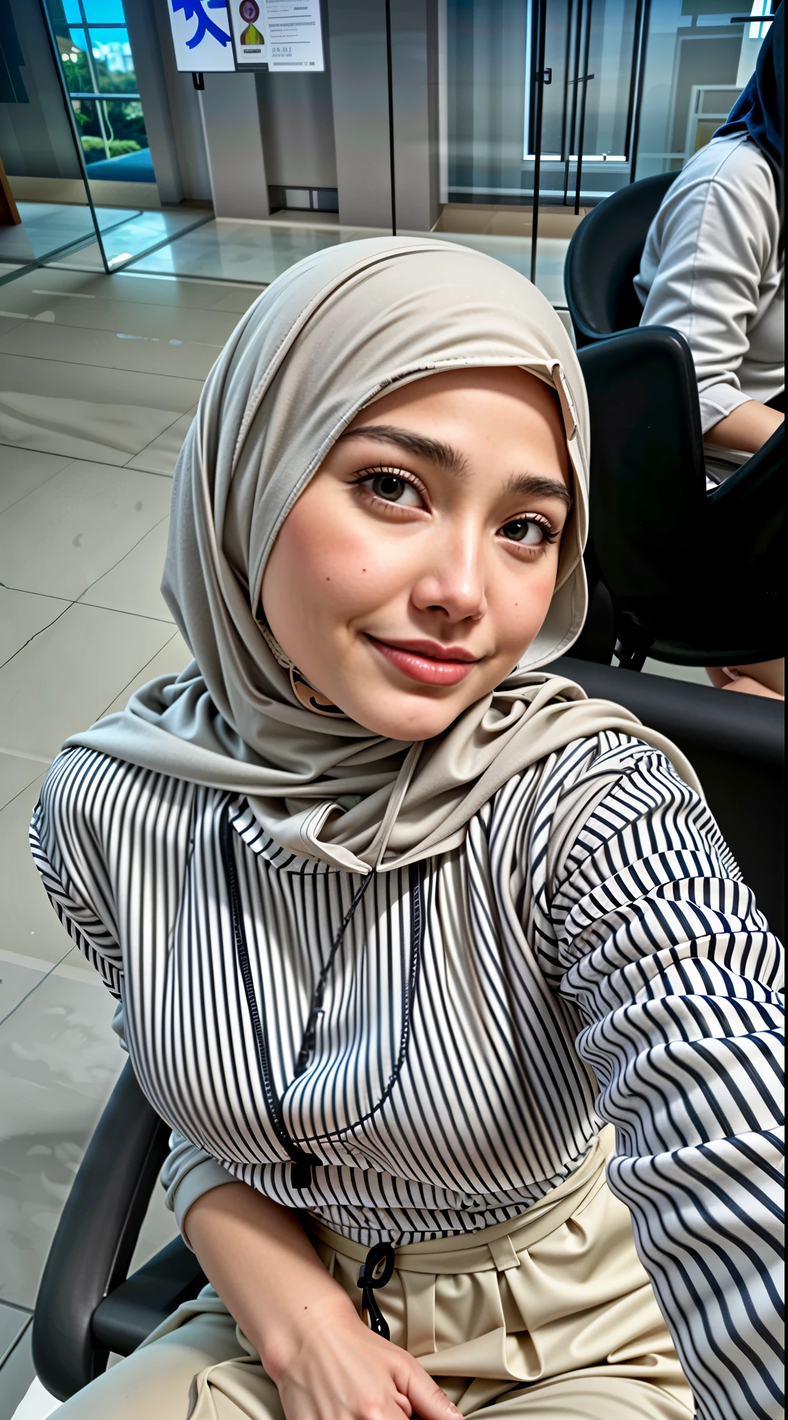 masterpiece, (ultra-high-definition portrait, vignet:1.4), Realistic, extremely detailed, CG unified, 8k, Clean lines, highly detailed, High-definition, raw color photos, Realistic portrait, Cinematic Light, Beautiful detailed, (1hijabgirl, indonesian:1.5), (165cm tall, big breasts with lips like she wants to kiss:1.5), Beautiful big breasts, breasts details, very tight, (Biggorgeous breast, Glance Sideways:1.5), (Glance Sideways, Big Breast:1.4), Close up of a girl in Beautiful clothes with errected nipple, biggorgeous breast, Soft smile, scarf, (Bombastic Side Eyes with curvaceous body:2), pose 4 of 1 6, Undress, No bra, (nipples that are clearly sticking out detail:1.2), Outdoors, high intricate detailed.