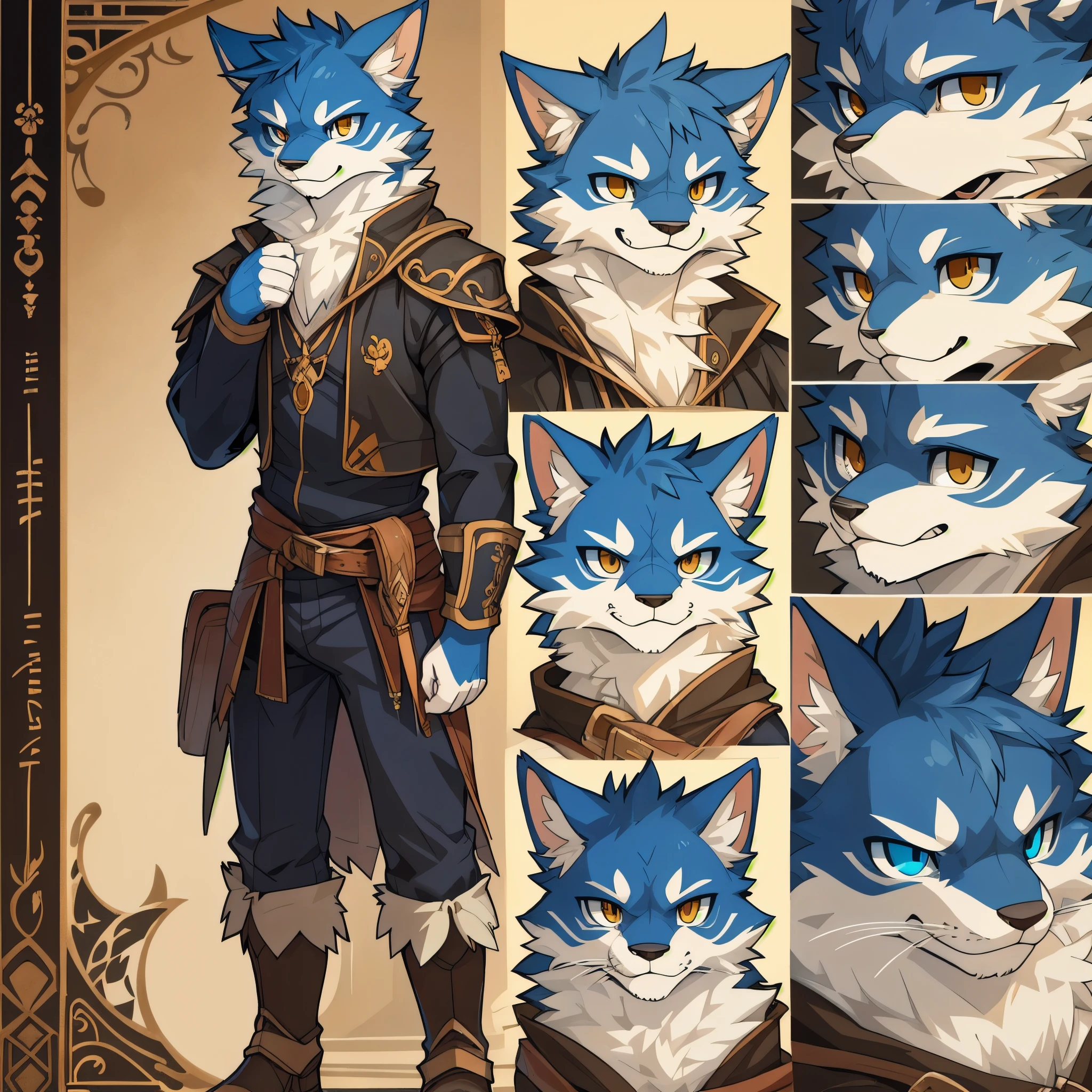 ((masterpiece)), (ultra detailed), (best quality), detailed background, (style of fantasy), (concept art, character sheet),absurdres(highly detailed beautiful face and eyes)perfect anatomy(angelic handsome boy, kemono, child)(furry anthro),