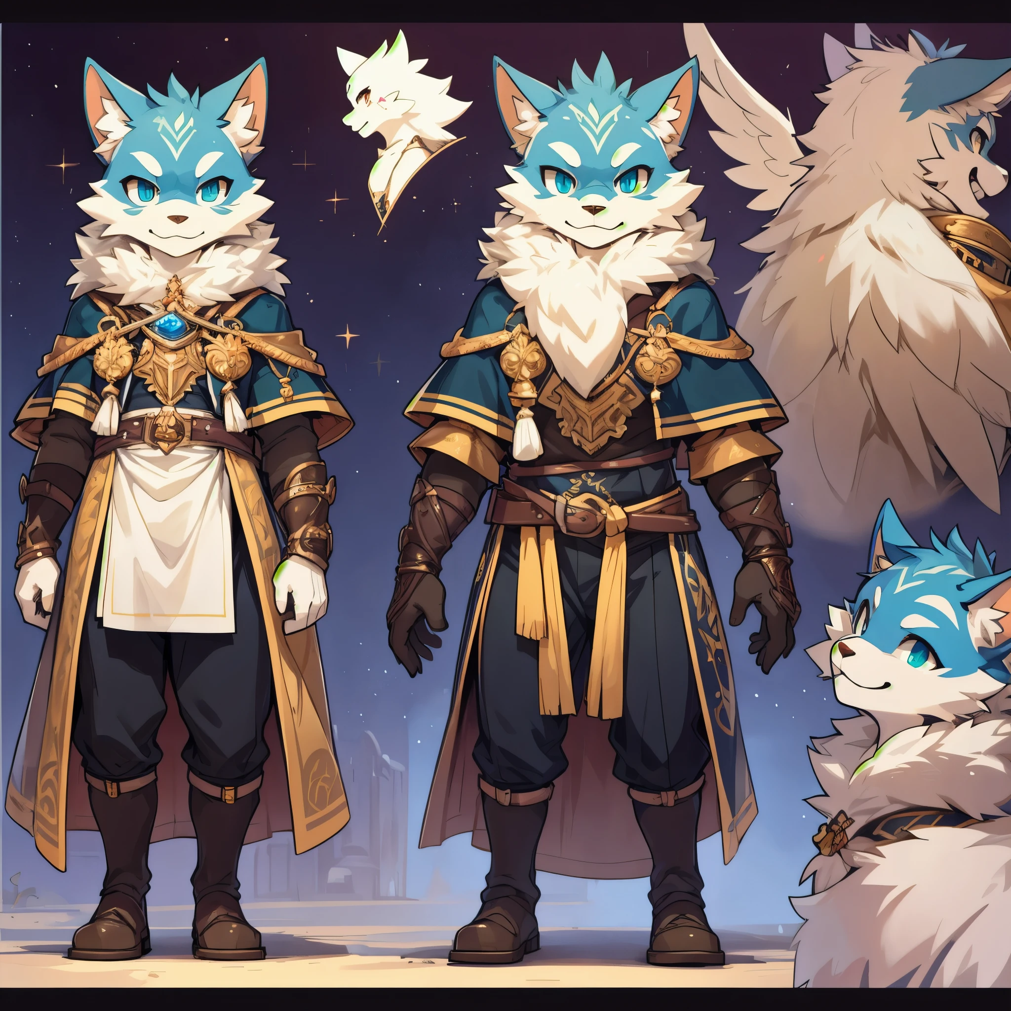 ((masterpiece)), (ultra detailed), (best quality), detailed background, (style of fantasy), (concept art, character sheet),absurdres(highly detailed beautiful face and eyes)perfect anatomy(angelic handsome boy, kemono, child)(furry anthro),