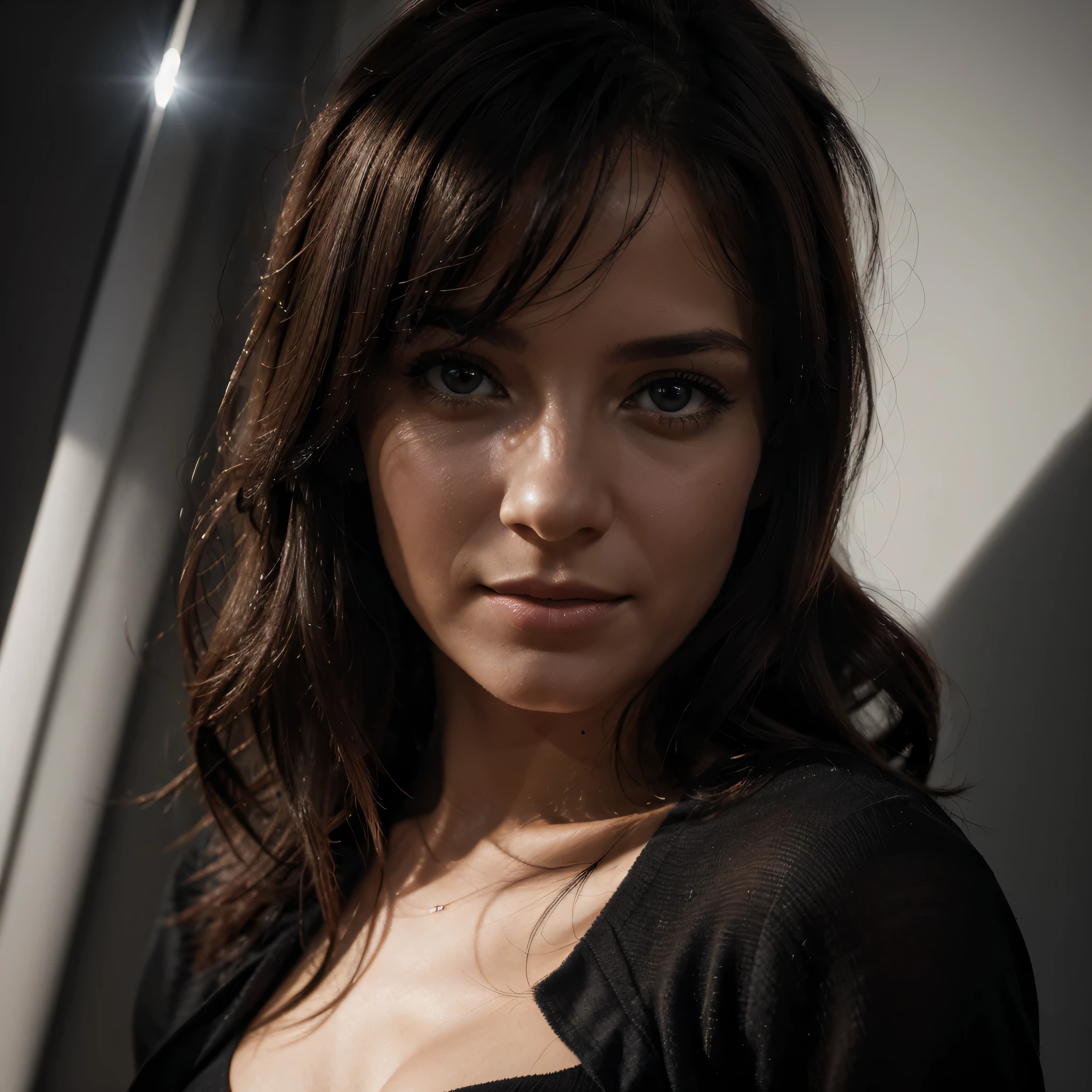 8k portrait of a young girl model, kneeling, in a black short silk dress , Wide Open Mouth, short hairs, Ultra Realistic, Concept Art, Intricate Details, Highly Detailed, Photorealistic, Detailed Portrait, Vivid Colours, Concept Art By Wlop, Ilya Kuvshinov, Artgerm, Krenz Cushart, Greg Rutkowski. Cinematic Dramatic Atmosphere, Sharp Focus, Volumetric Lighting, Cinematic Lighting, Detailed Face