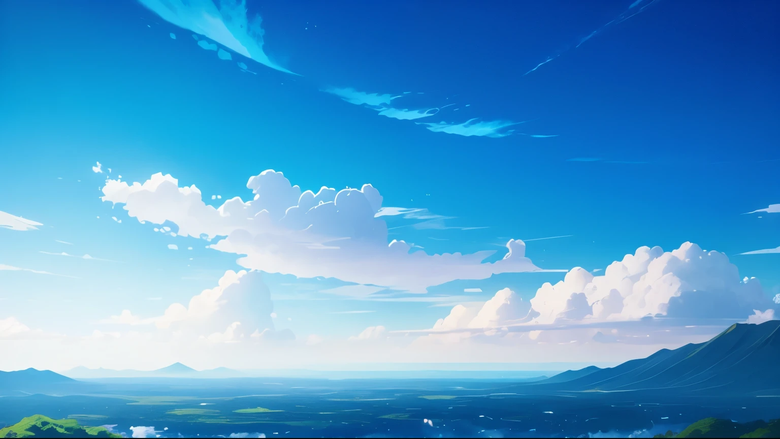 blue sky anime background