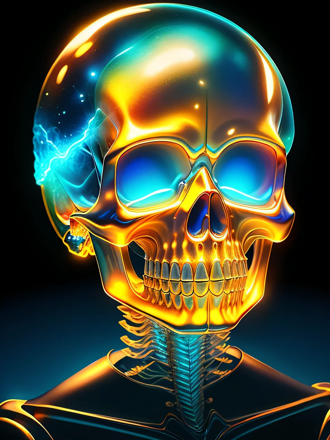 (fundo branco: 1.5), 1 , medium shot, corpo inteiro, (((alma de fantasma transparente sai do corpo))), foco no rosto, ((rico em detalhes, sitting gracefully on the crystal skull stack, olhando para baixo)), capa de revista, (rico em detalhes), obra-prima, Gothic, (crystal skull decoration, crystal skull pattern), (horrible atmosphere), long eyelashes, olhos grandes, olhos finos, cyan transparent lips, ((rosto bonito e delicado)), sombra, efeito Tindal, (balance and coordination between all things), ((doentio, cruel, mau, adorable)), (olhos azuis brilhantes, Particle Effects), (delicado esqueleto de cristal corpo humano, crystal skeleton hand bone, osso da perna do esqueleto de cristal), bony beauty, ribbon binding, (osso de cristal delicado), absurdo, chama azul, plasma, Particle Effects, textura cristalina, star_\(Sky\), space, d, alto detalhado, xjrex, 3DMM, lactation, obra-prima
