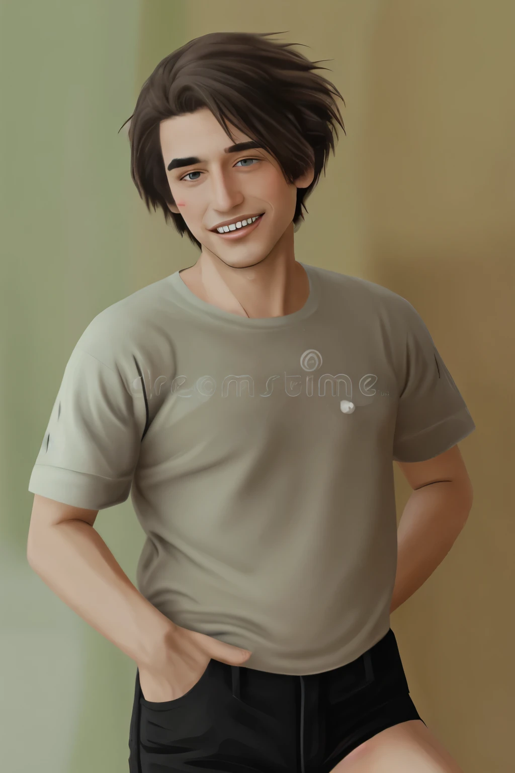 um homem de 22 anos, magrelo, olhos castanhos, short hair and her favorite cut is low fade. Usa sempre uma camisa preta de manga longa, and black pants.
cartoon, painting, illustration, (worst quality, low quality, normal quality:2)