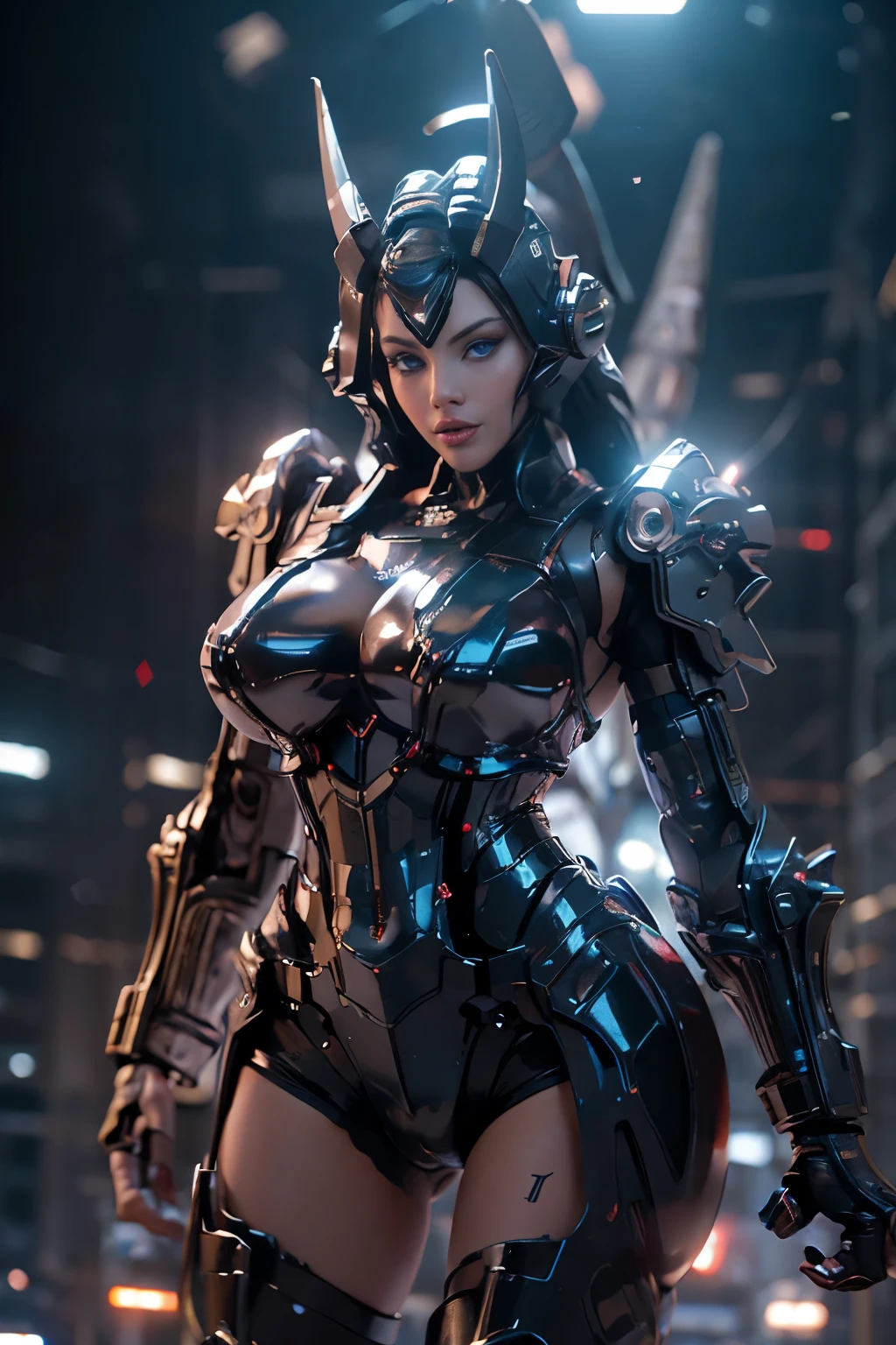 ((super fine illustration, 8K, Masterpiece :1.2, sharp focus :1.2, Depth of field:1.2)), (((Beautiful alien sexy girl))), Absurd, highly detailed texture with very big breasts and big tail thighs bewitching full body and big tail with mecha armor Extremely detailed blue eyes and face,beautiful ultra 4k detailed eyes,Light on the face riding in a dark room..., wojtek fus, octane cg society, with a gun in his hand futuristic cyberpunk, Cyberpunk dark fantasy 8K octane trend, battlefield background,