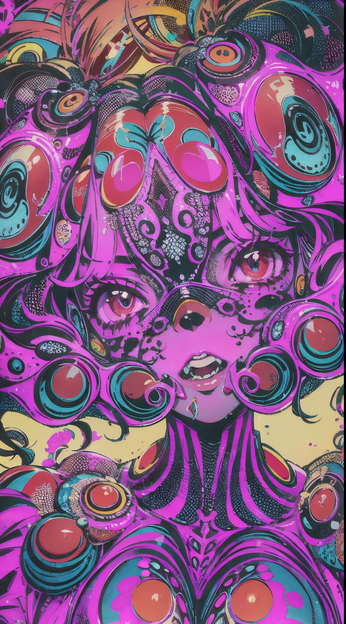 NSFW, Seductive psychedelic horror, nipples, Trippy Hentai, body horror, having sex, real breasts, surreal Sex, LSD trip, sensual, psychedelic sex, provocative, very colorful, glowing