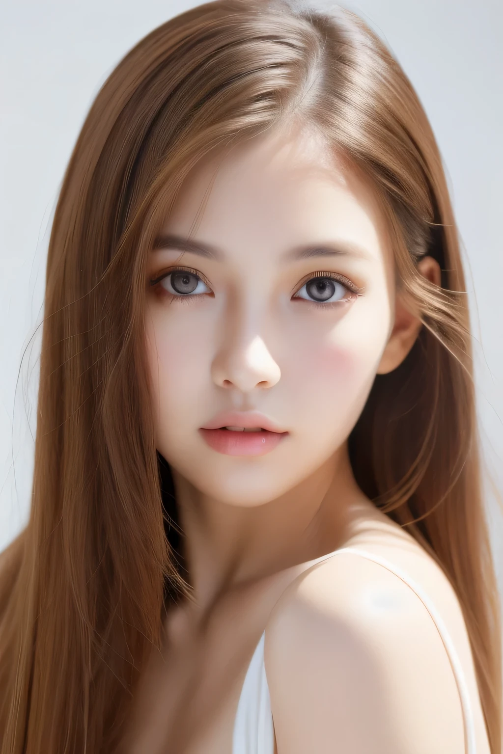 best quality, masterpiece, (realistic:1.2), 1 girl, brown hair, brown eyes,Front, detailed face, beautiful eyes