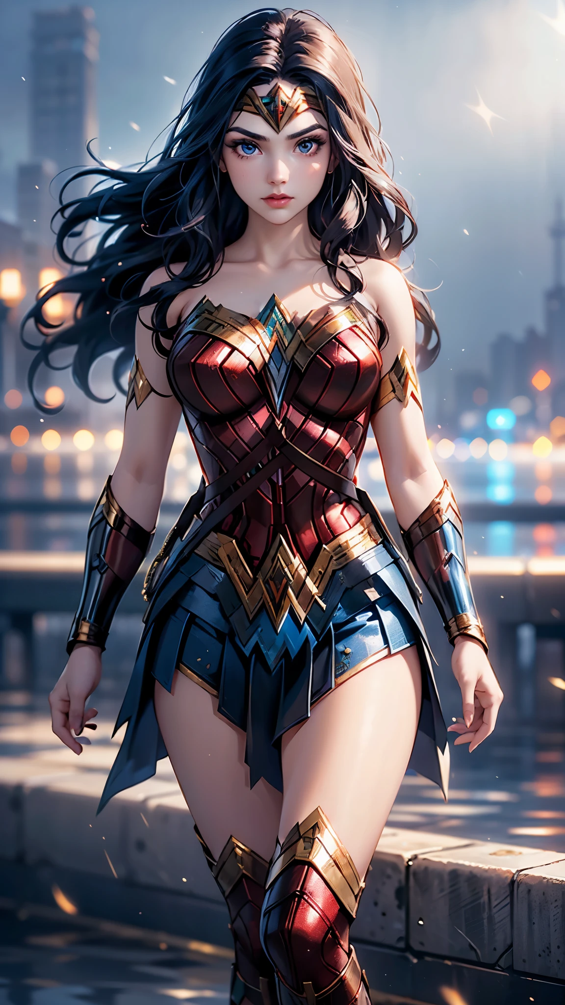 (La mejor calidad,The high resolution,Ultra - detallado,actual),Ariana Grande es la wonder woman , (fondo nublado lluvia ciudad noche futurista ciberpunk :1.4), (mujer maravilla v2.1), More detailed 8K.motor irreal:1.4,High Definition,La mejor calidad:1.4, fotorrealista:1.4, textura de la piel:1.4, obra maestra:1.8,obra maestra, mejor calidad,objeto Objeto], (rasgos faciales detallados:1.3),(Las proporciones correctas),(Ojos hermosos azules:1.4 ),  (pose vaquero), (wonder woman ciberpunk :1.4), (dedos detailed), (fondo invasion alienigena naves :1.4), (solo), (minifalda plastico transparente ), (cayendo lluvia noche :1.4),(pose de combate), (nube estelar:1.4), ,( ciberpunk 2.1),( estilo kawaii :1.4), (colores brillantes), (wonder woman V2.1) 