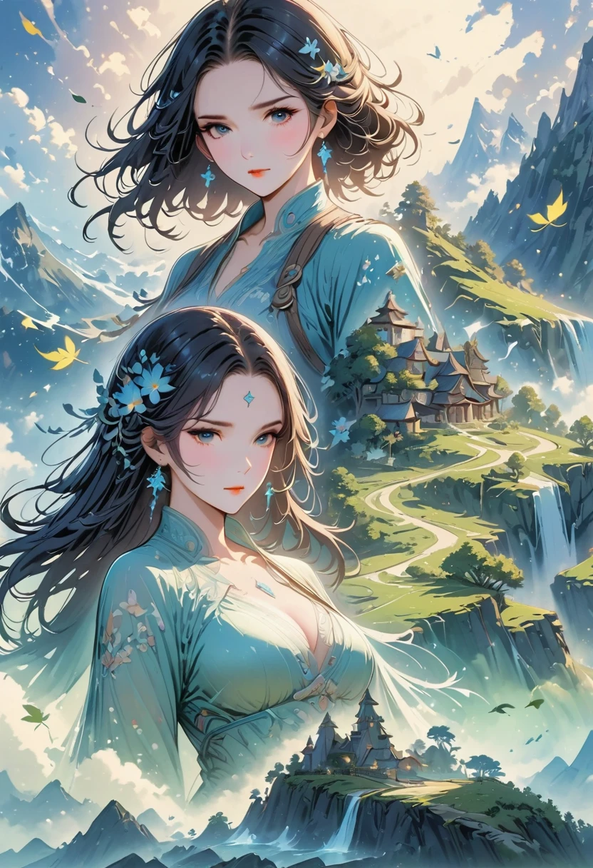 Fallen leaves on the mountain path, Artie Guérin 8 K, Inspired by Sylvain Sarrailh, Makoto Shinkai Cyril Rolando, Concept Art Wallpaper 4K, digital concept art, Cyril Rolando and Goro Fujita, Inspired by Artie Guerin