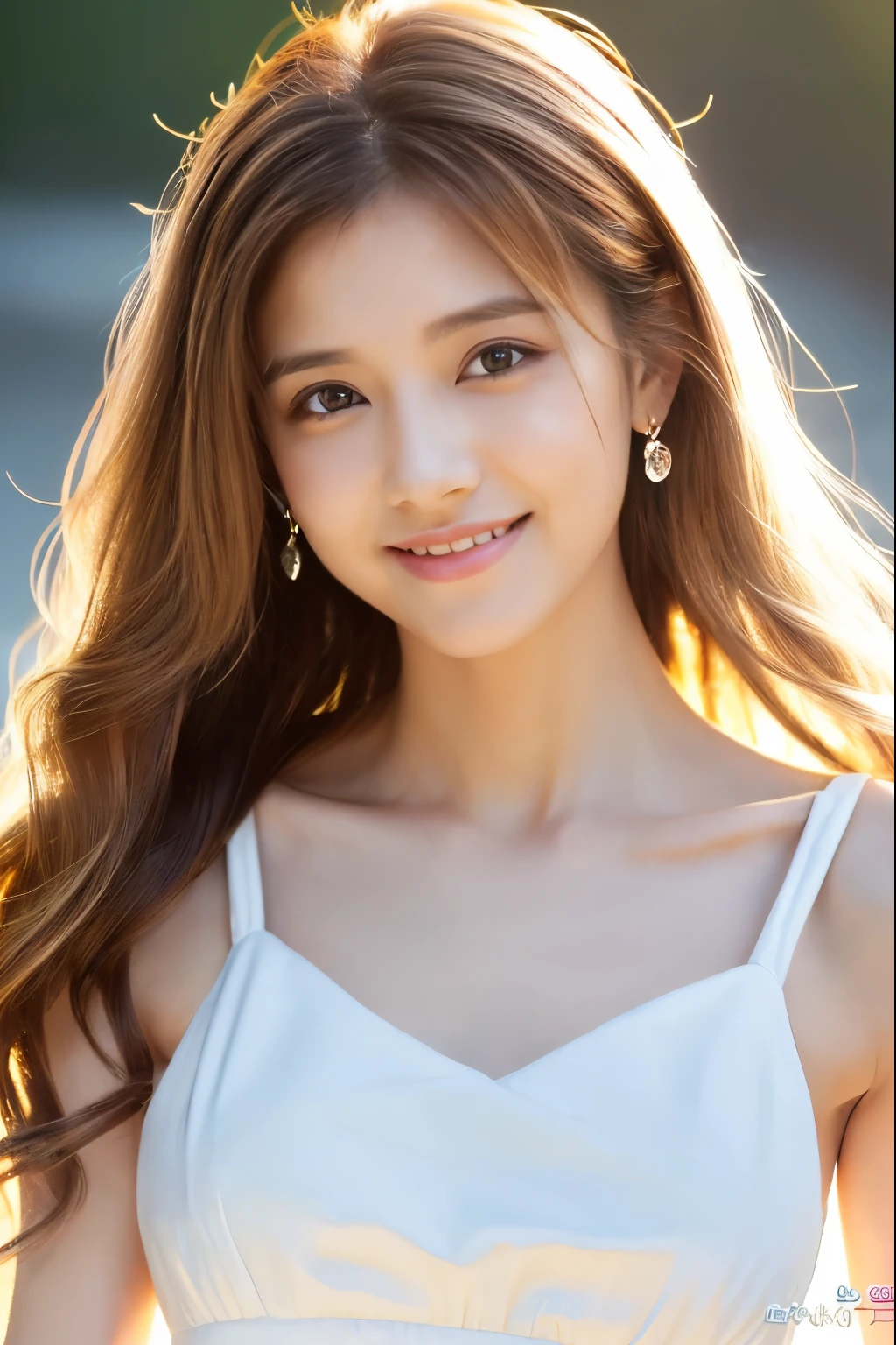 ((highest quality、8K、masterpiece:1.3))、sharp:1.2、perfect body beauty:1.4、slim body:1.2、beautiful face、Medium chest、cute smile、((Female doctor in her 20s:1.5))、(Sexy white coat that shows the chest:1.5)、(inside the hospital:1.2)、medium long hair、cute brown hair、Highly detailed face and skin texture、detailed eye、Looking at the camera、