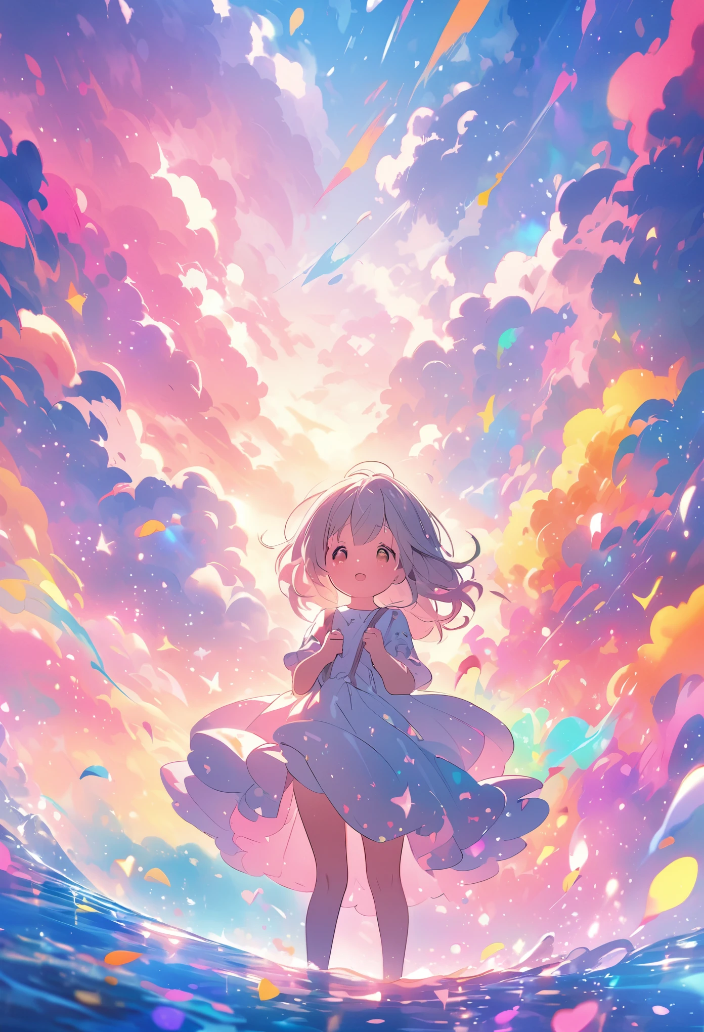 dreamy and colorful picture for kids,
