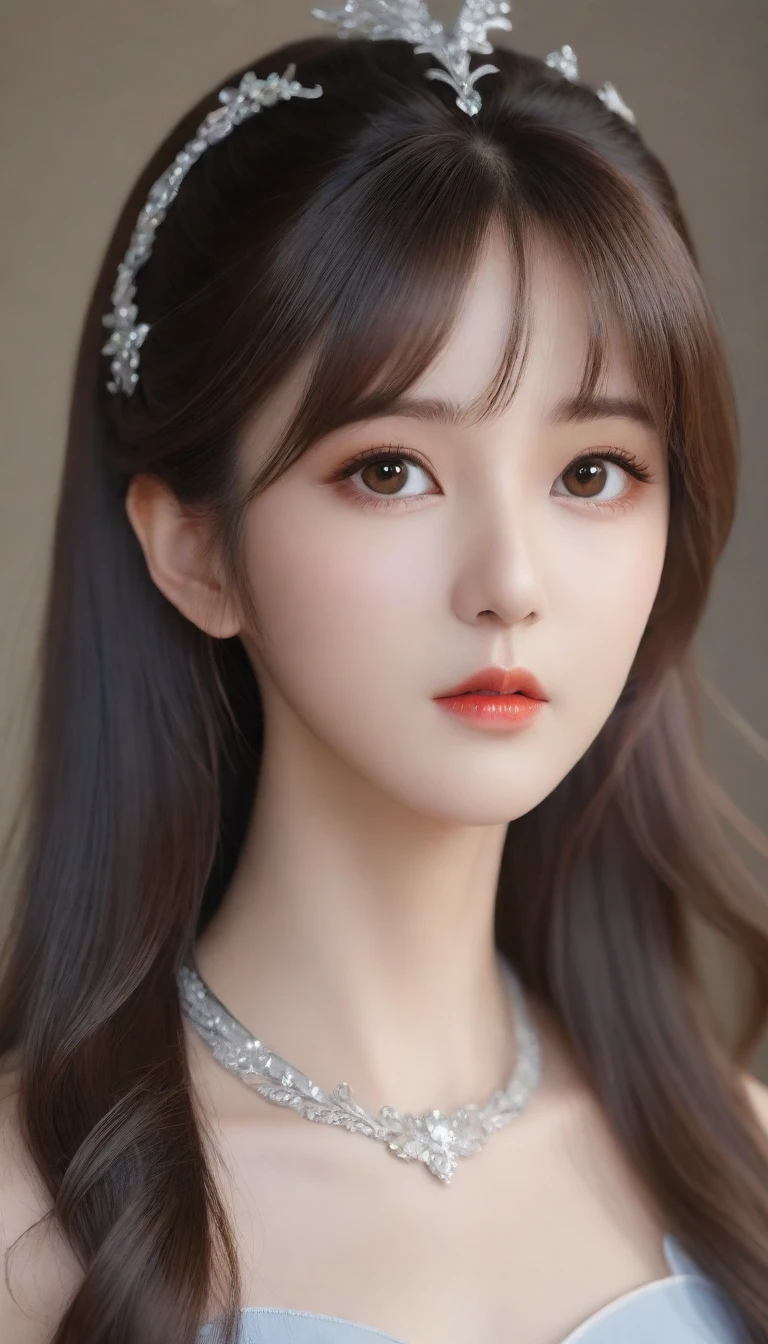 a close up of a woman with long hair wearing a dress, gorgeous young korean woman, beautiful young korean woman, cai xukun, beautiful south korean woman, dilraba dilmurat, yanjun chengt, gorgeous chinese model, ruan jia beautiful!, xision wu, sha xi, wenfei ye, xianxia, korean girl, xianxia fantasy